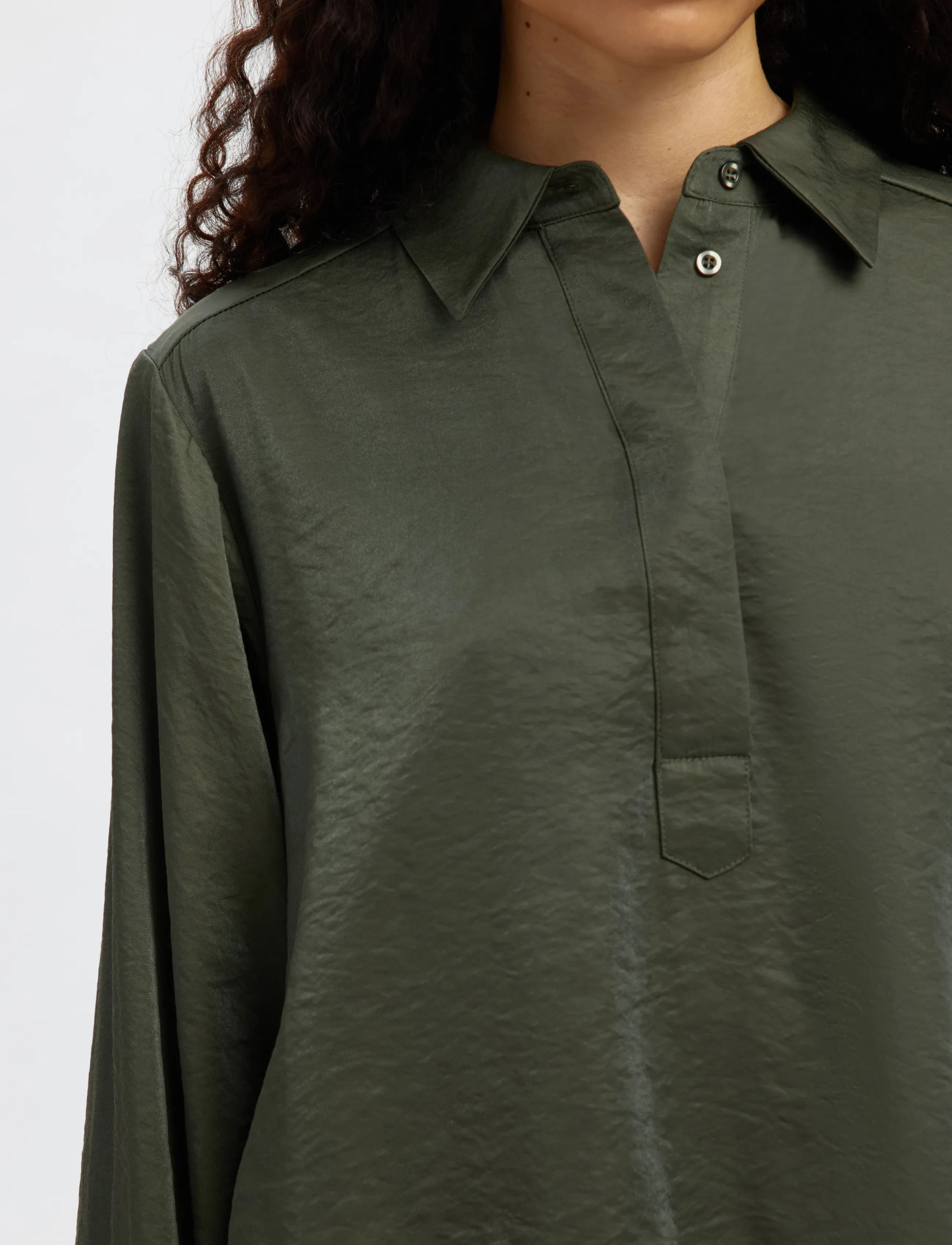 Selected - SLFJEAN LS CROPPED SHIRT B - pikkade varrukatega särgid - deep depths - 3
