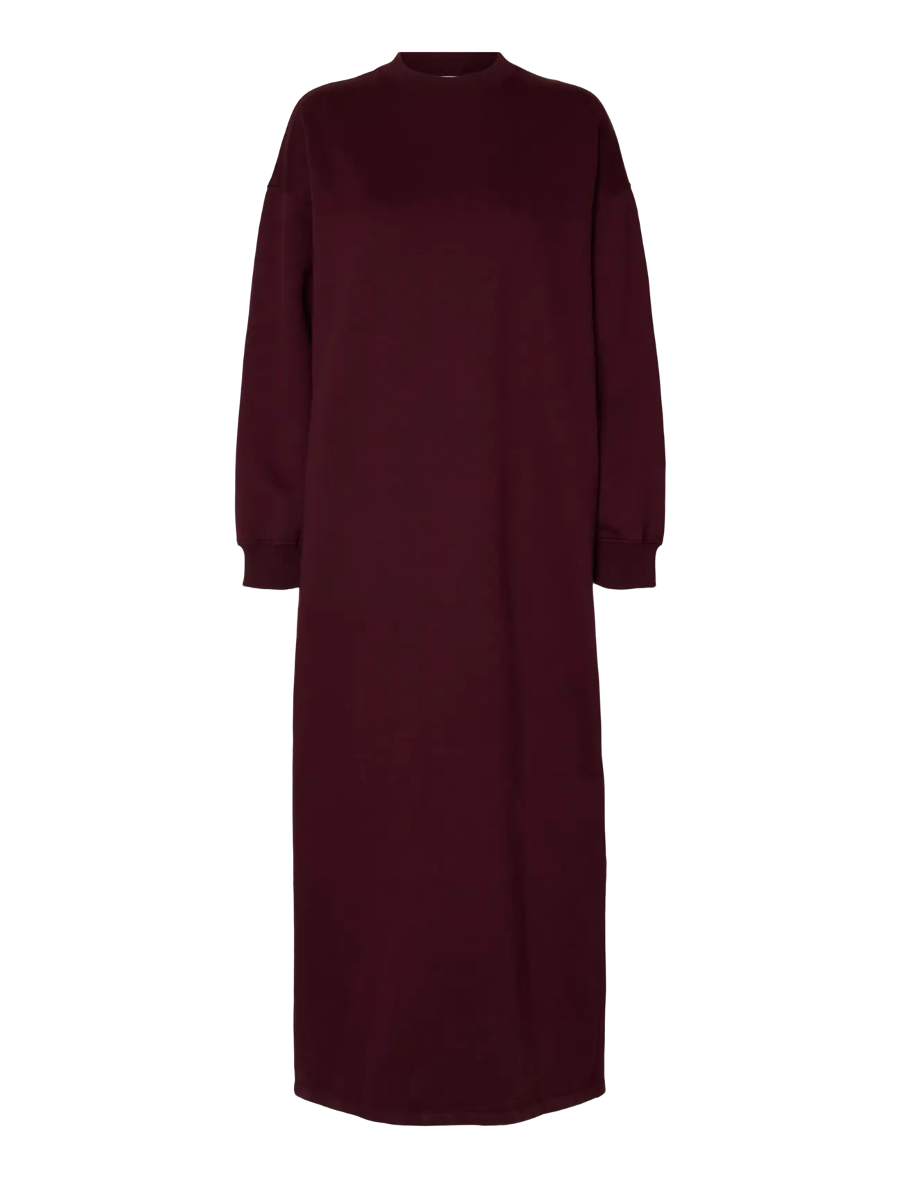 SELECTED Slfgia Ls Ankle Kleid Burgundy - M - Damen