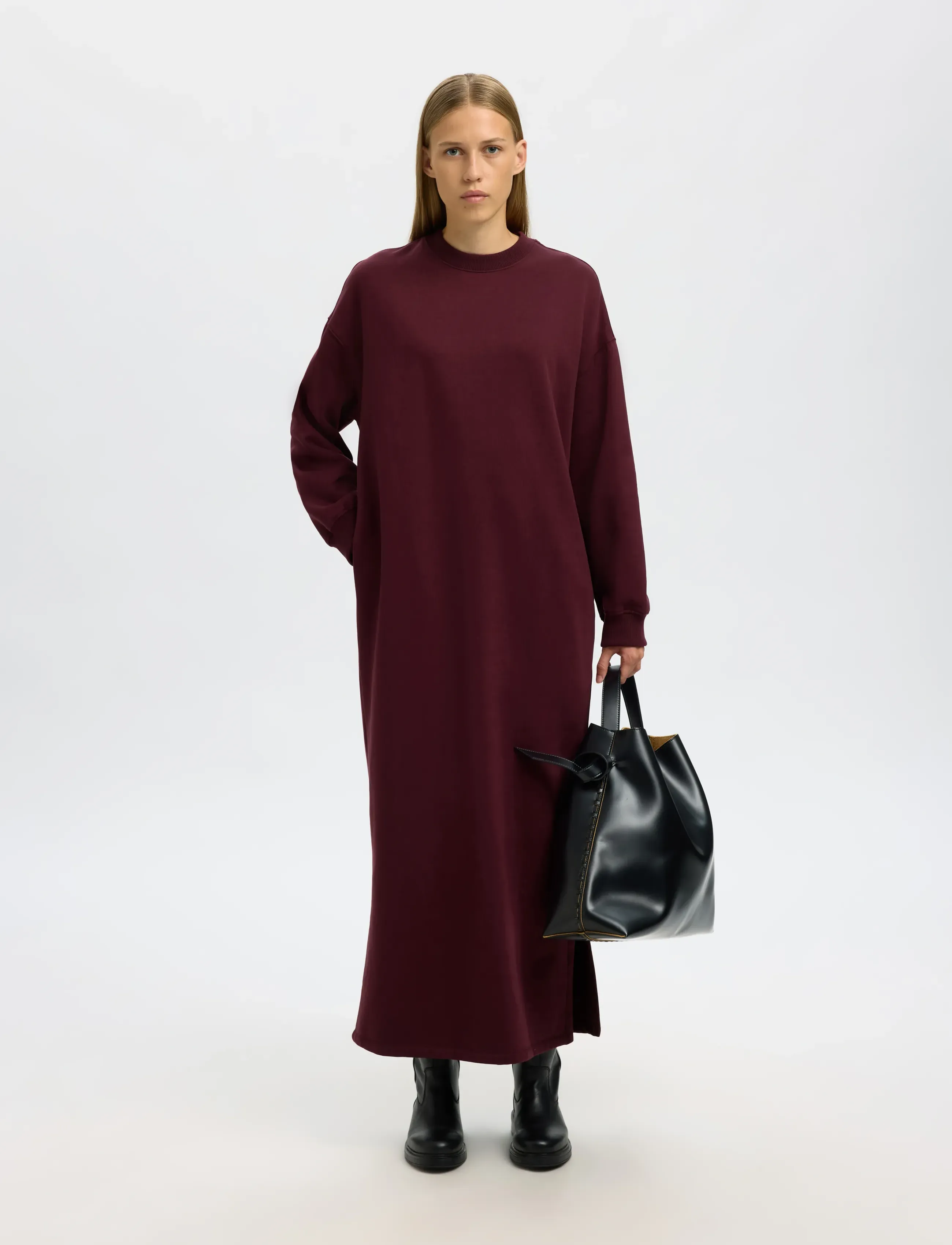 Selected - SLFGIA LS ANKLE DRESS - t-shirtkjoler - fig - 3