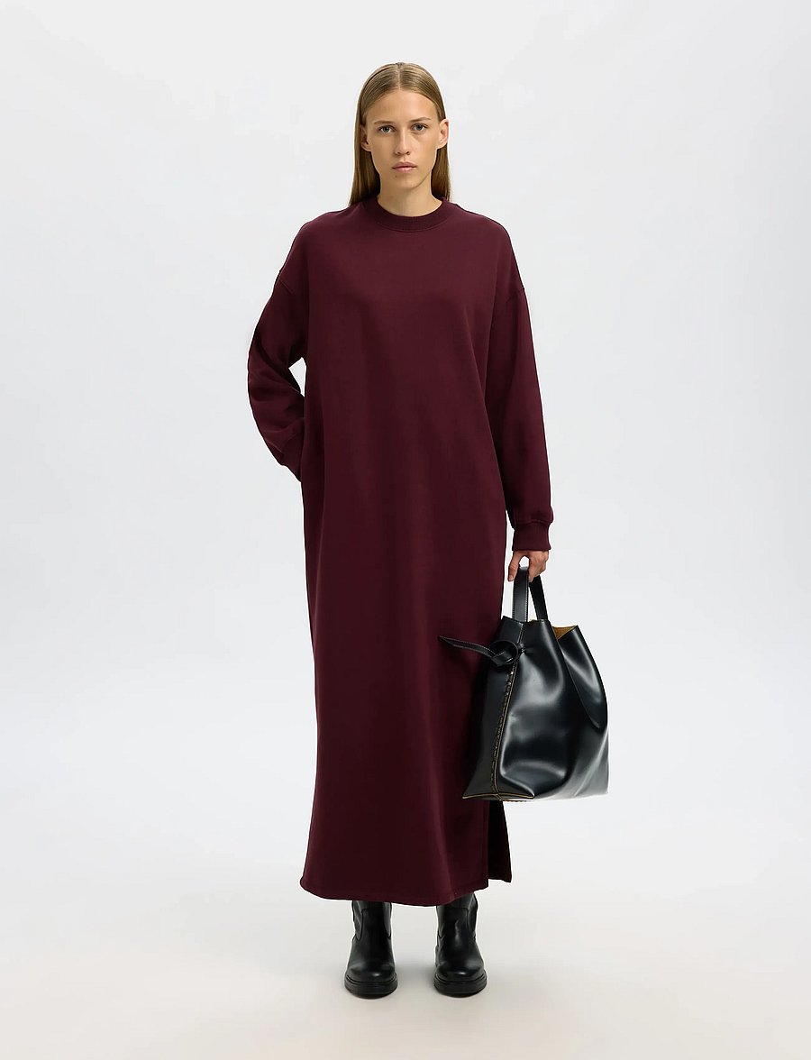 Selected - SLFGIA LS ANKLE DRESS - t-shirt dresses - fig - 3
