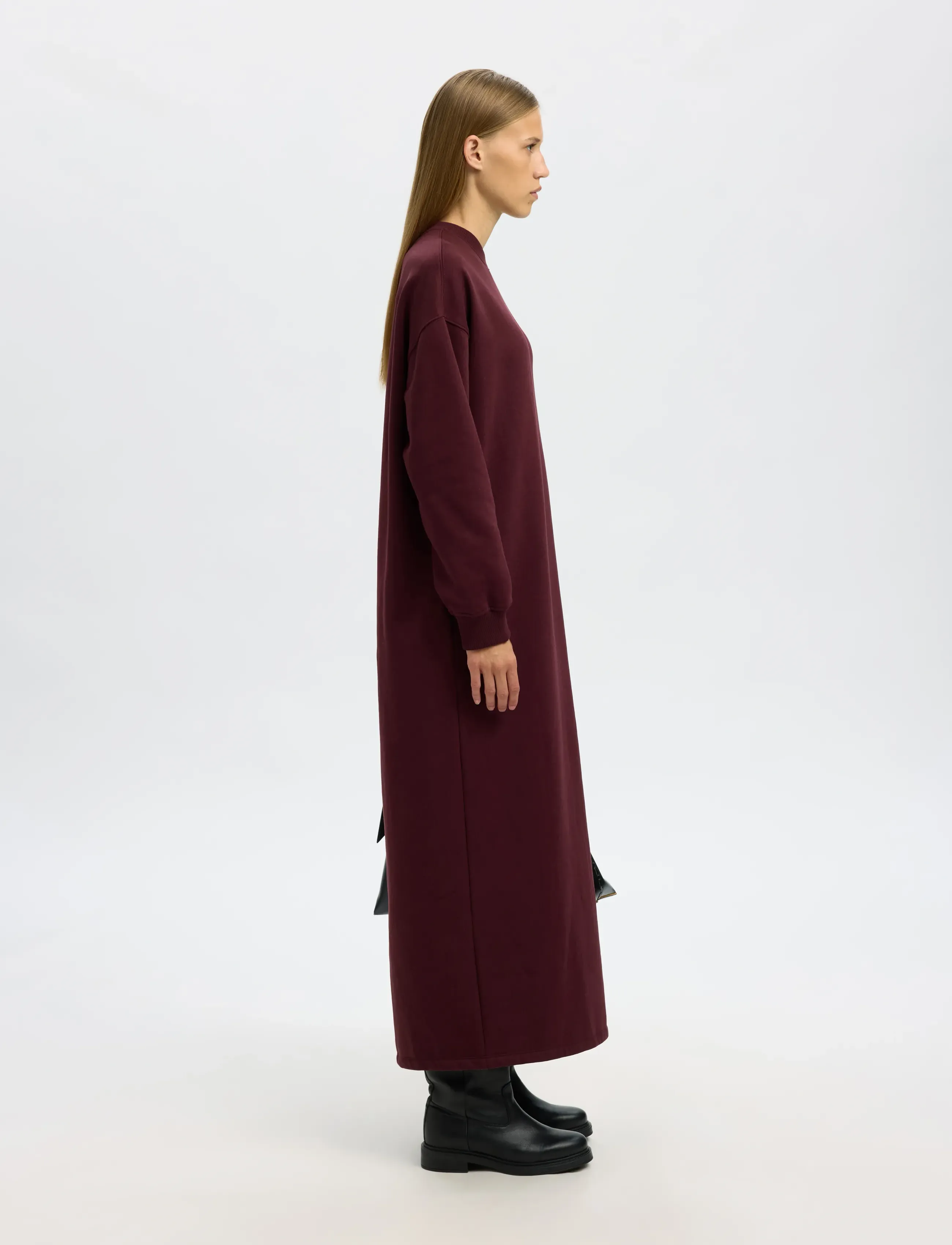 Selected - SLFGIA LS ANKLE DRESS - t-shirtkjoler - fig - 4