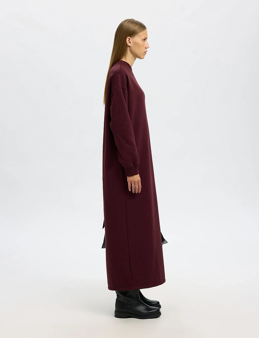 Selected - SLFGIA LS ANKLE DRESS - t-shirt dresses - fig - 4