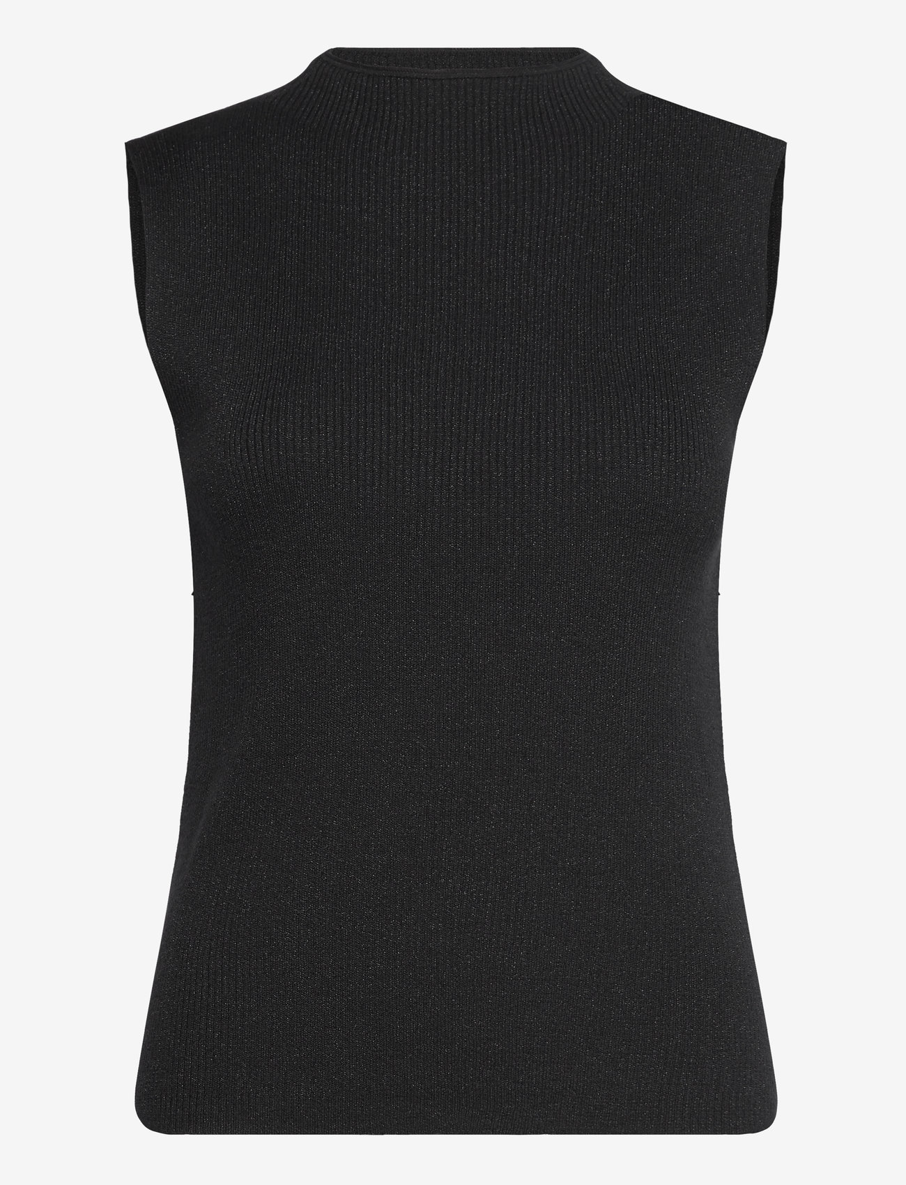 Selected - SLFLURA LUREX SL KNIT HIGH NECK - strikveste - black - 1