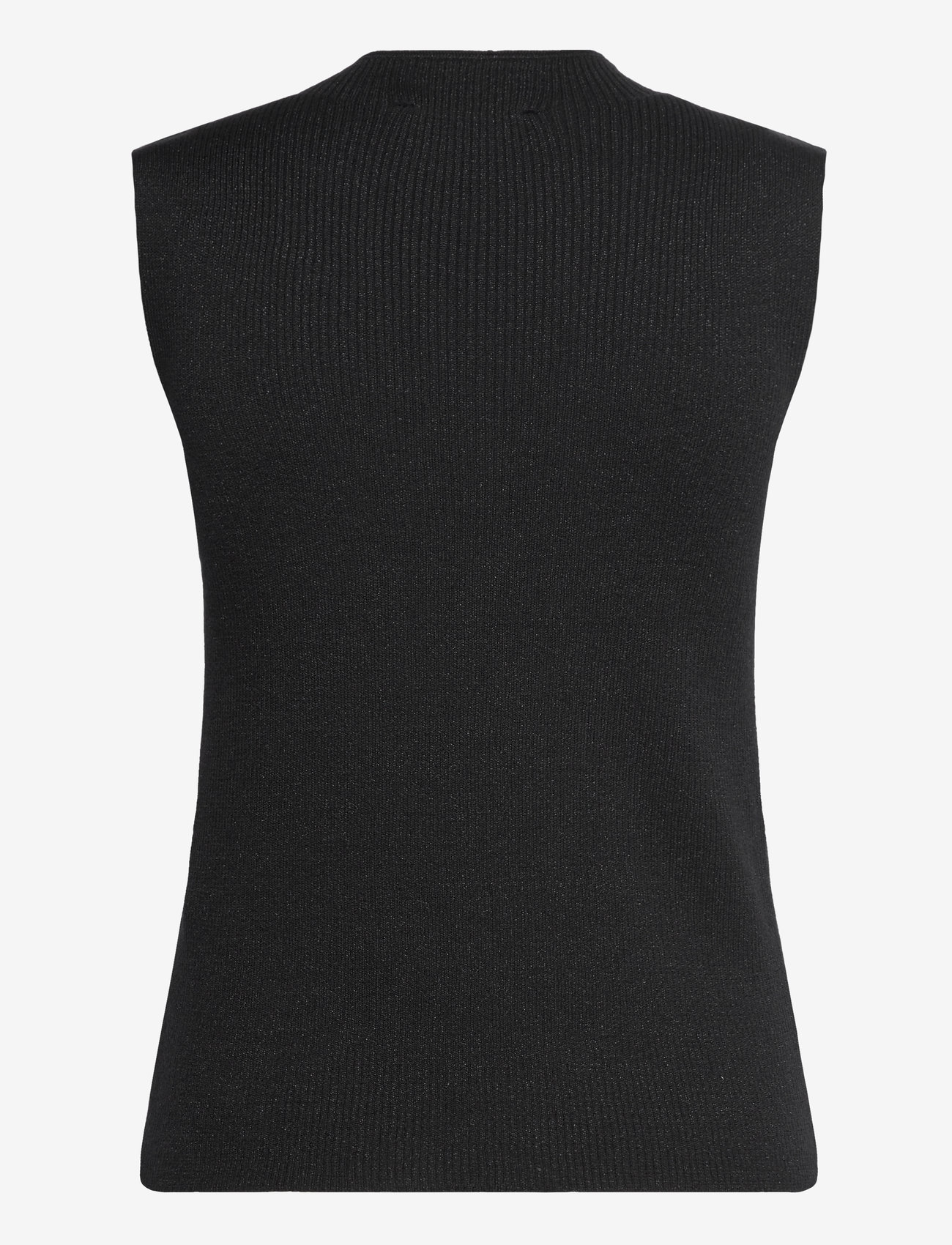 Selected - SLFLURA LUREX SL KNIT HIGH NECK - strikveste - black - 2