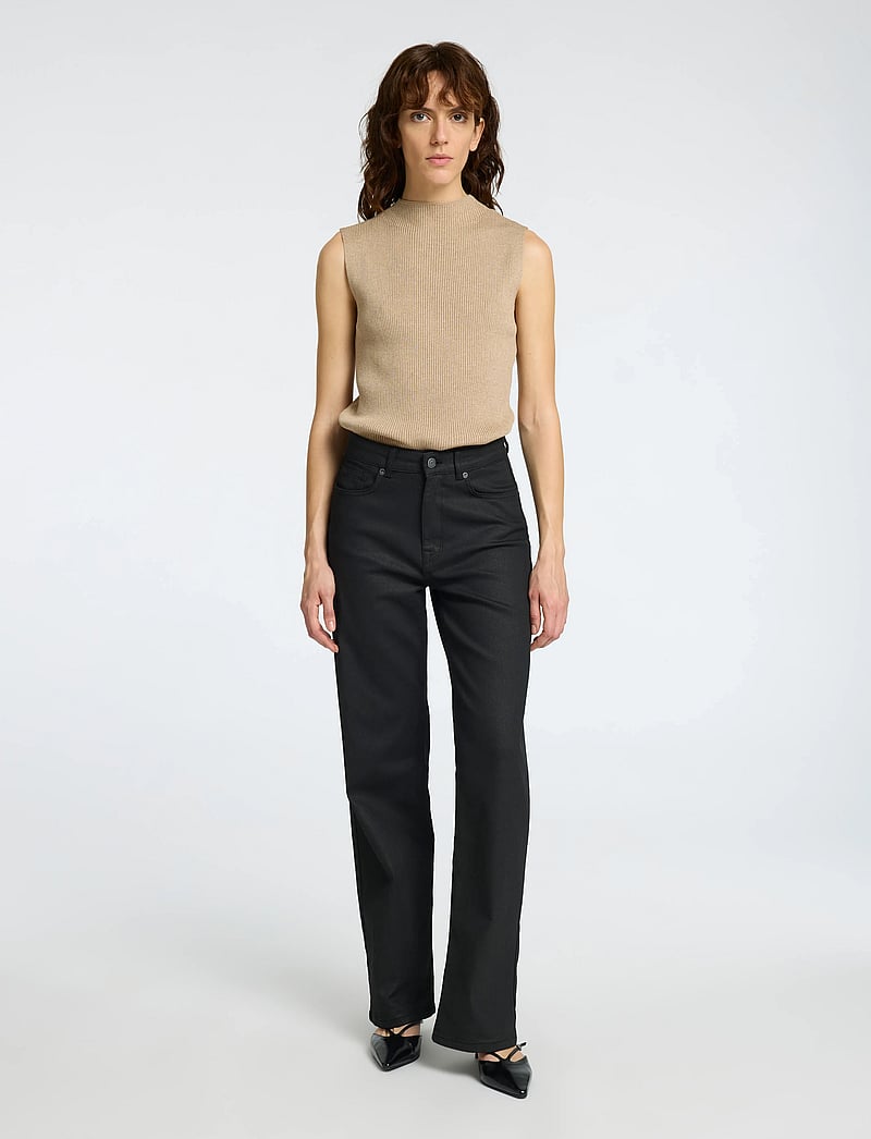 Selected - SLFLURA LUREX SL KNIT HIGH NECK - strikveste - irish cream - 4