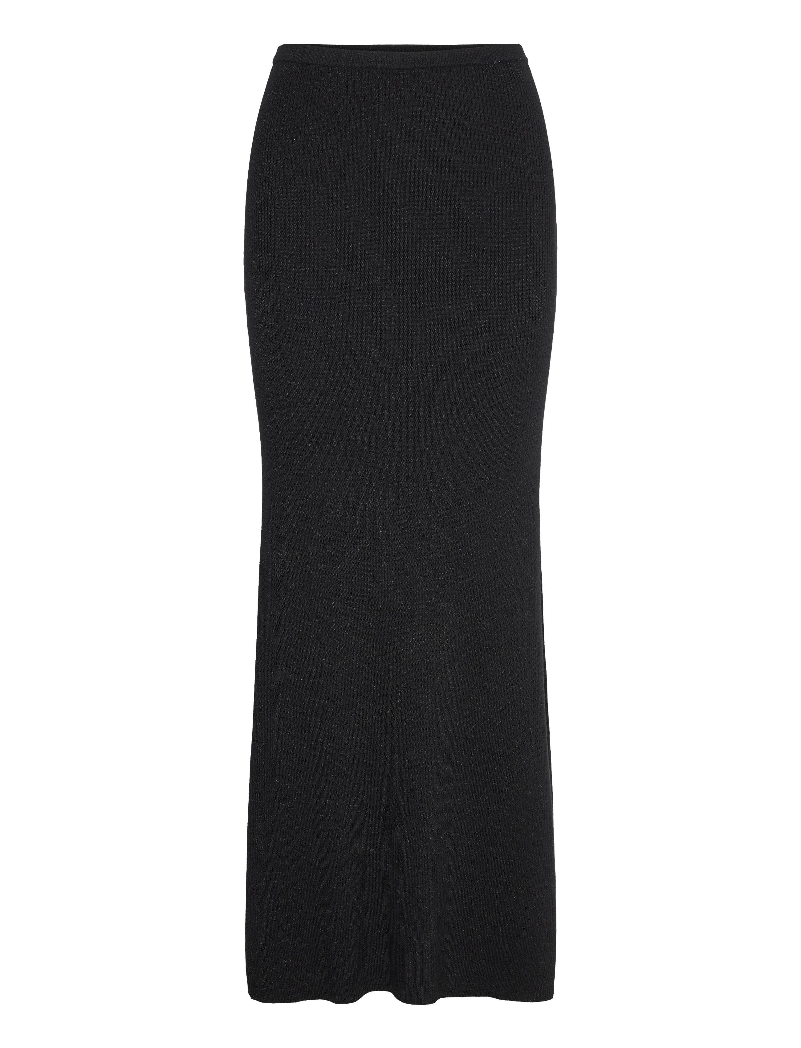 Selected SLFLURA LUREX HW KNIT SKIRT - Nederdele - BLACK / black