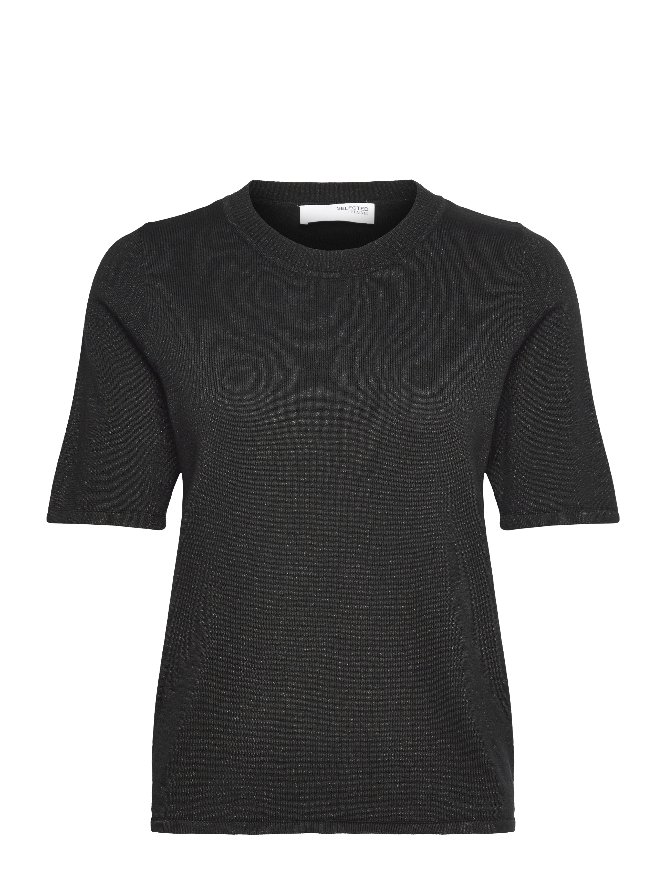 SELECTED Slwlura 2/4 Knit O-Neck Schwarz - XS - Damen