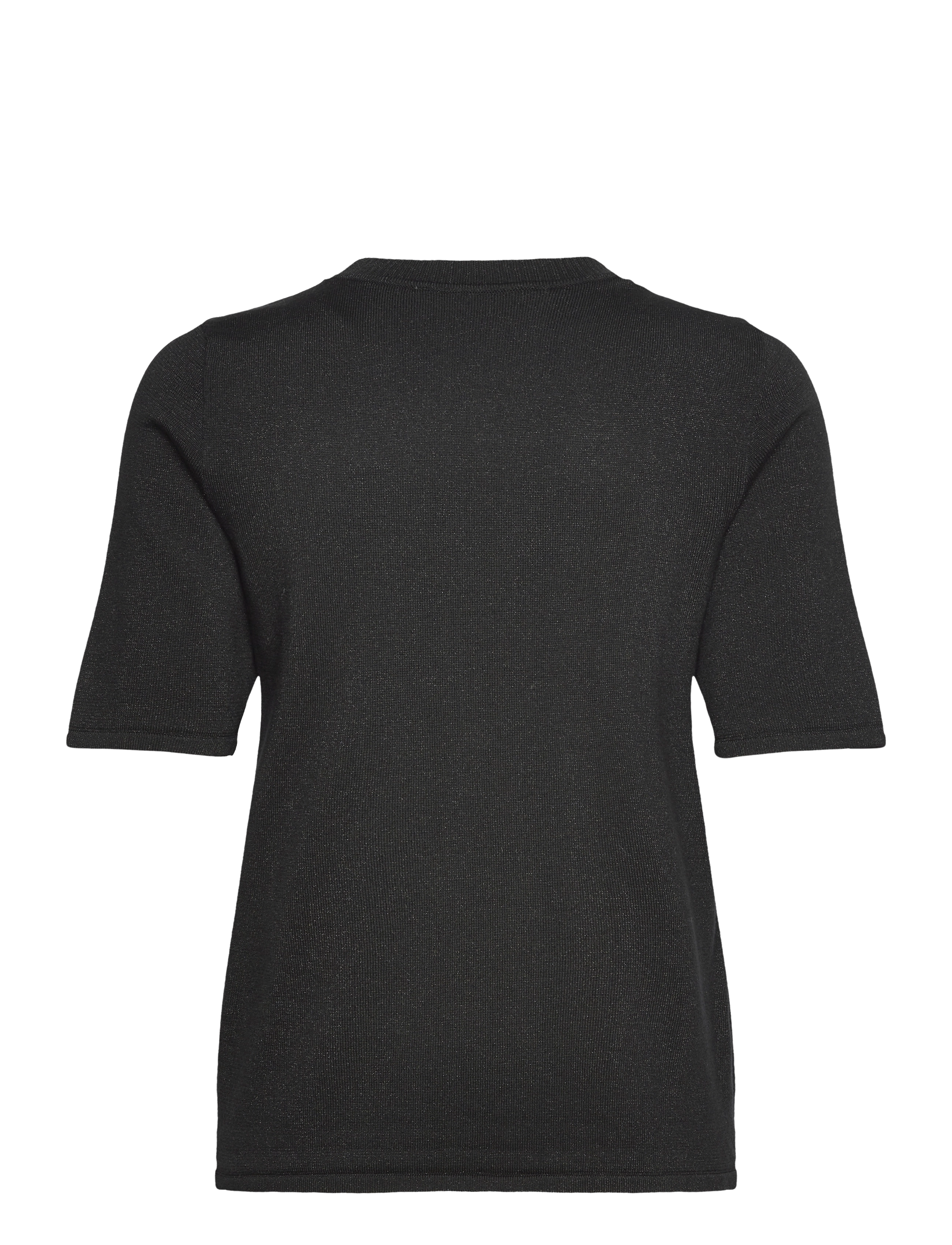Selected - SLFLURA LUREX 2/4 KNIT O-NECK - laveste priser - black - 2