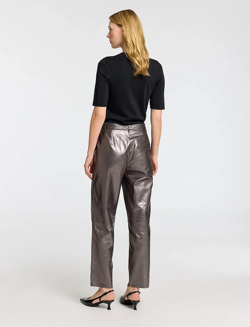 Selected - SLFLURA LUREX 2/4 KNIT O-NECK - pullover - black - 3