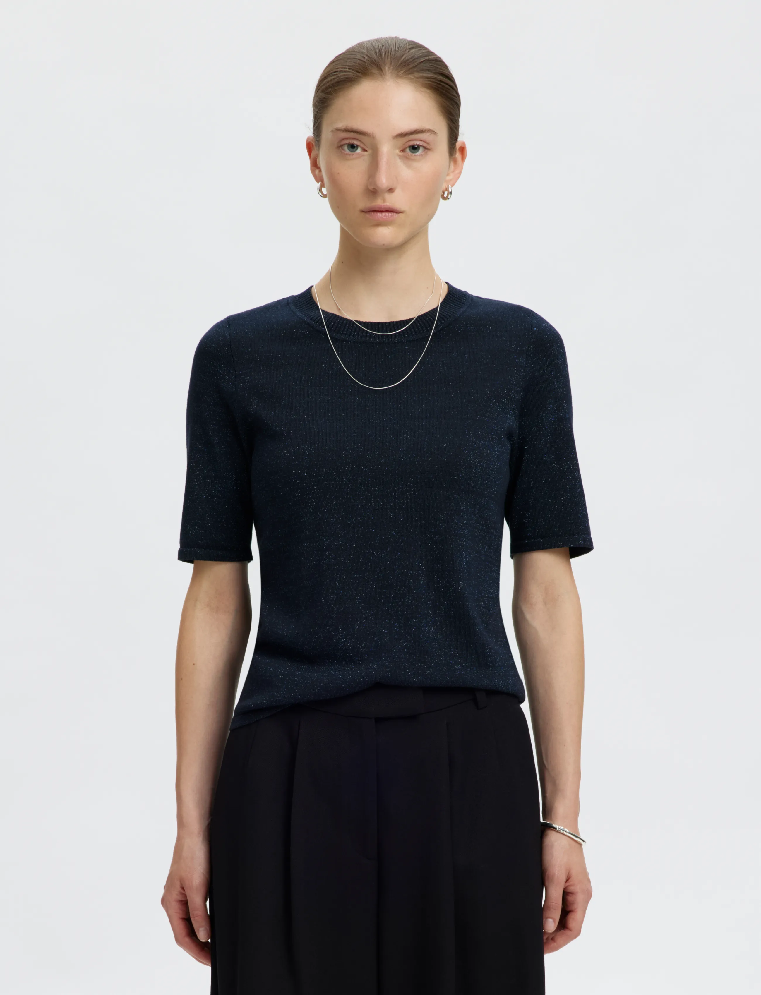 Selected - SLWLURA 2/4 KNIT O-NECK - pullover - dark sapphire - 0