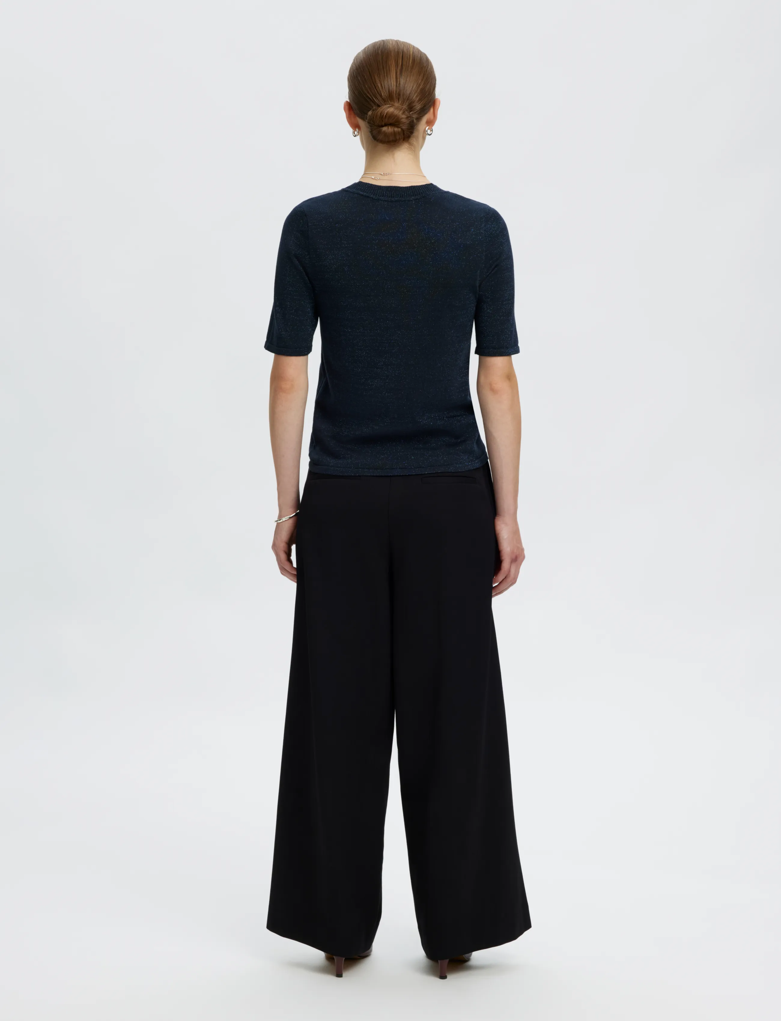 Selected - SLWLURA 2/4 KNIT O-NECK - pullover - dark sapphire - 2