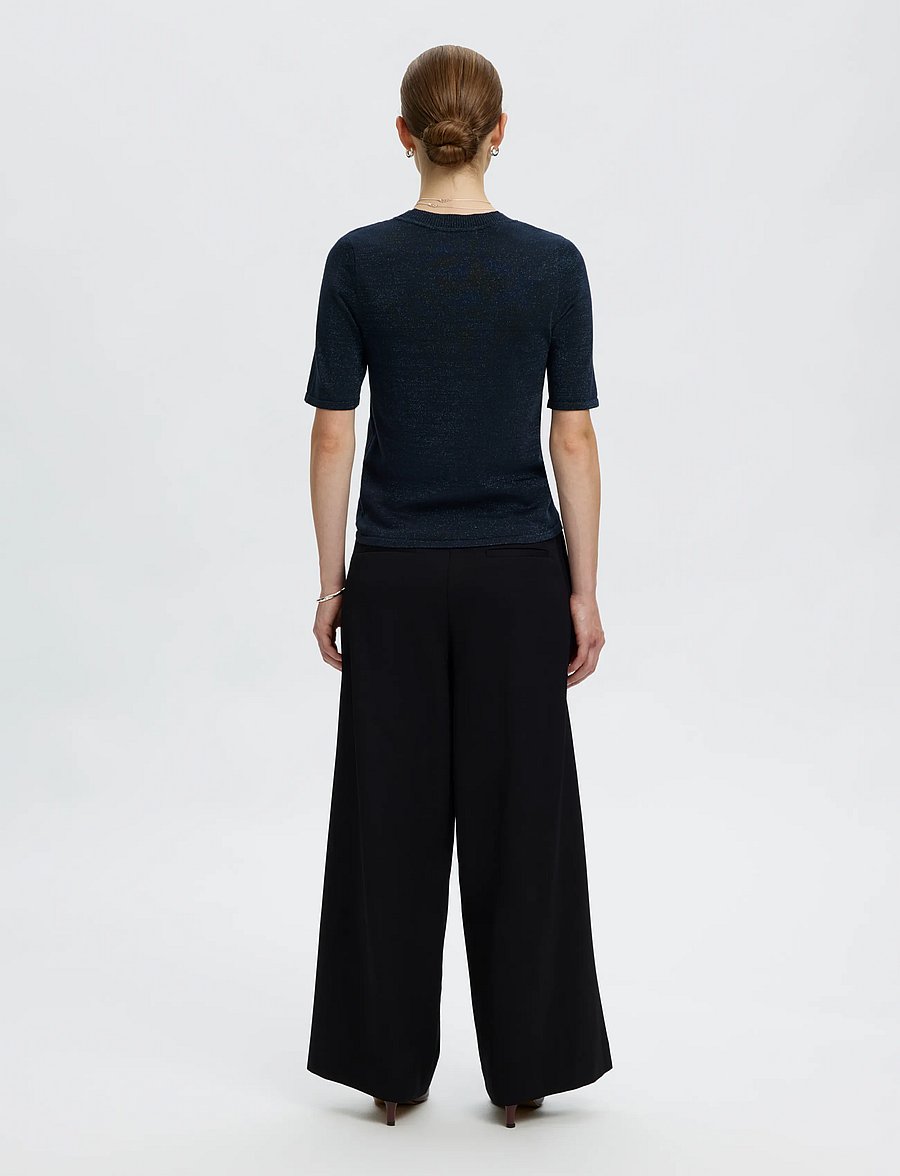 Selected - SLWLURA 2/4 KNIT O-NECK - pullover - dark sapphire - 2