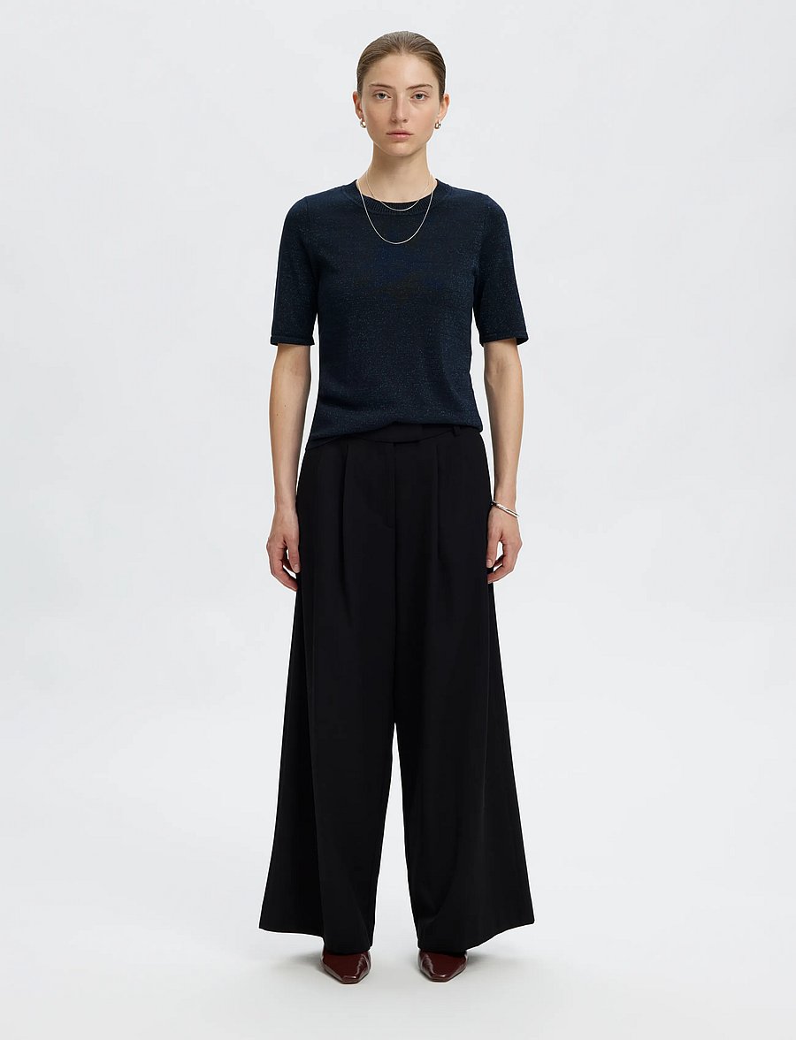Selected - SLWLURA 2/4 KNIT O-NECK - pullover - dark sapphire - 3