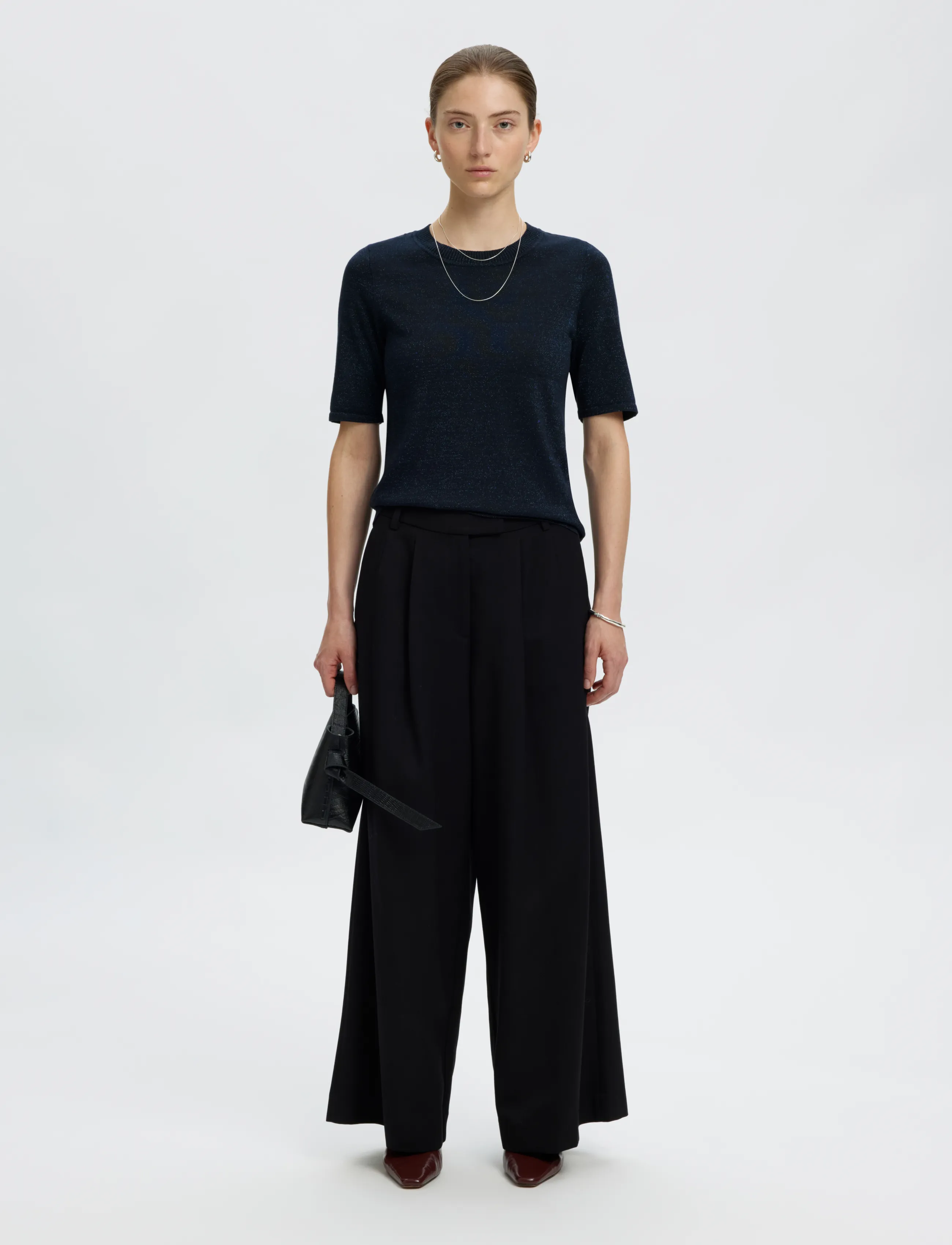 Selected - SLWLURA 2/4 KNIT O-NECK - pullover - dark sapphire - 5