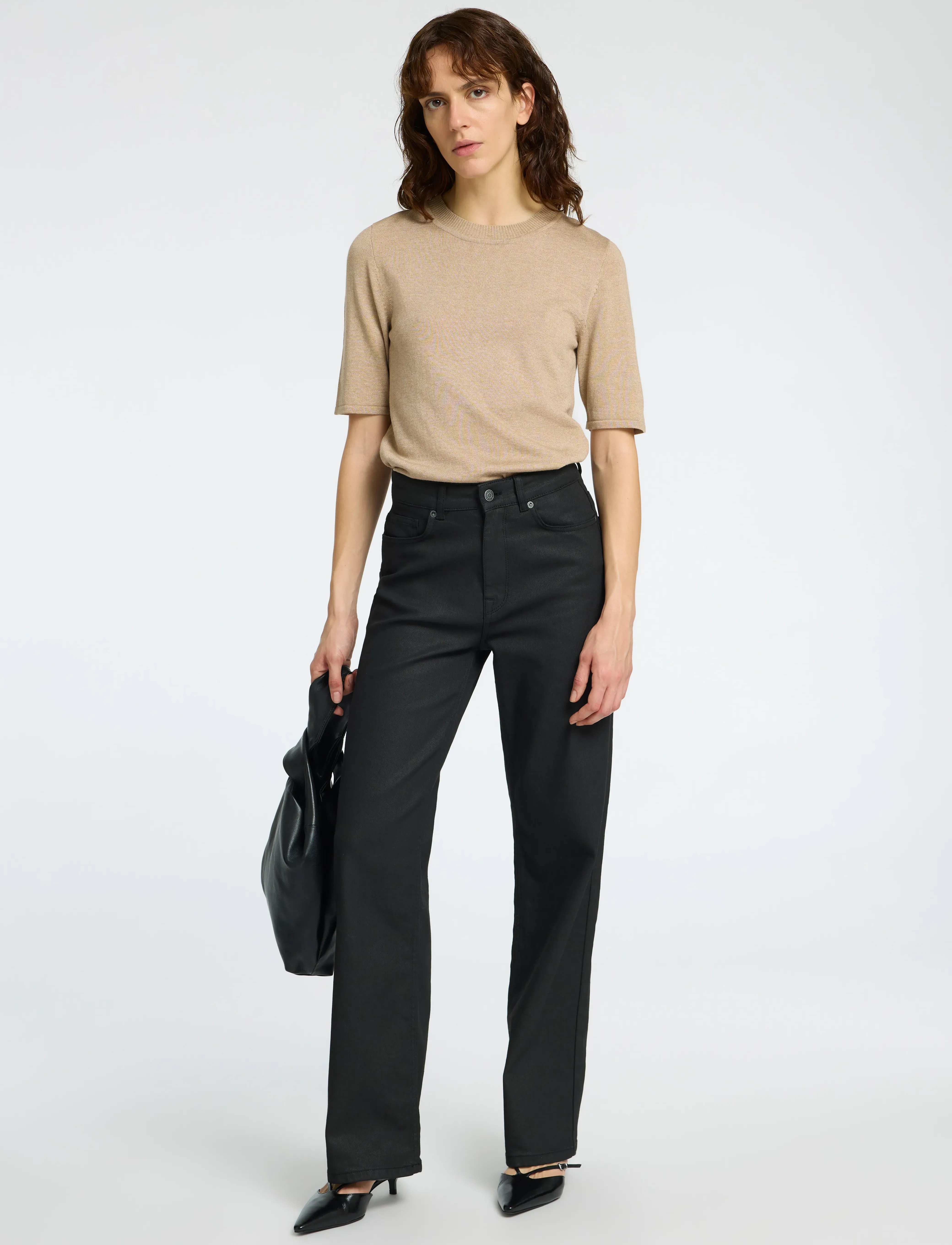 Selected - SLWLURA 2/4 KNIT O-NECK - pullover - irish cream - 4