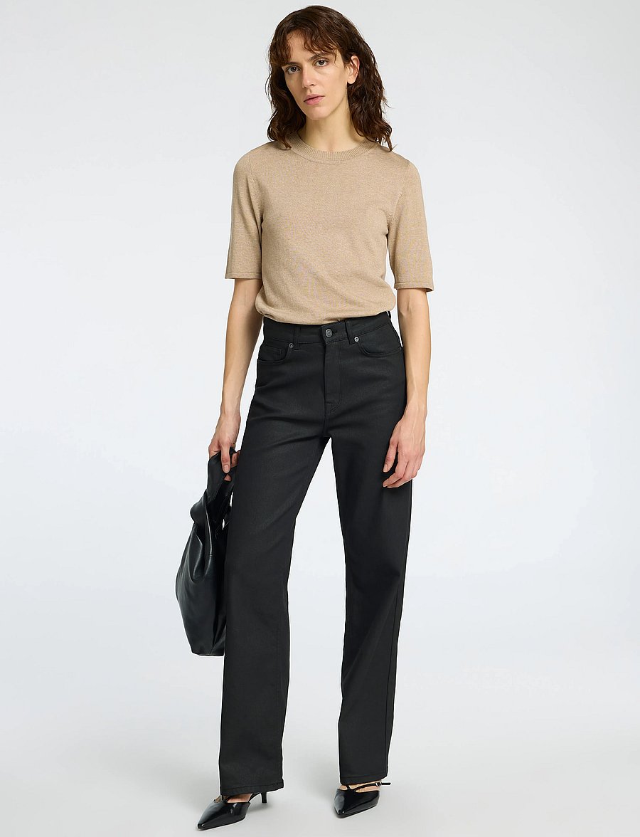 Selected - SLWLURA 2/4 KNIT O-NECK - pullover - irish cream - 4
