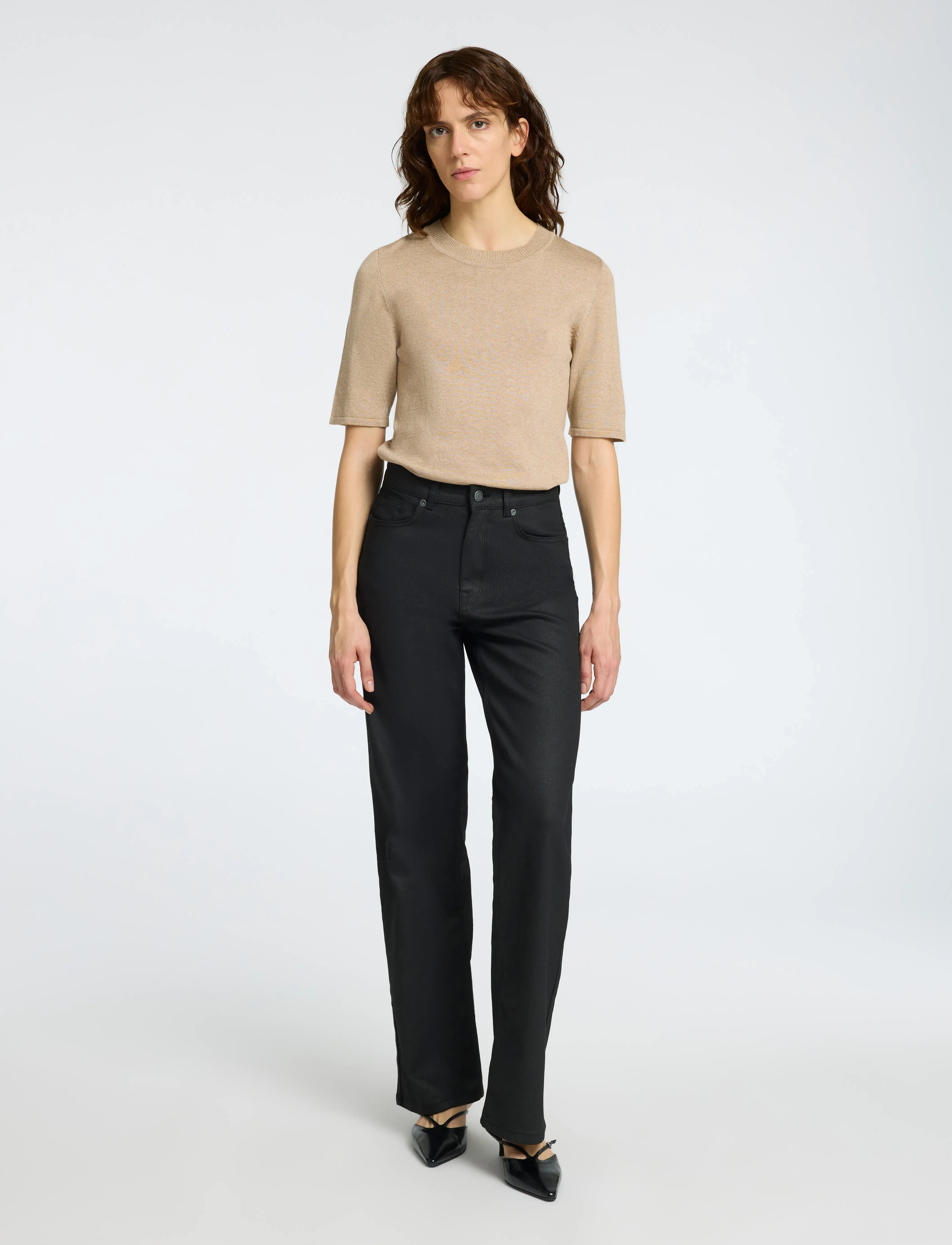 Selected - SLWLURA 2/4 KNIT O-NECK - pullover - irish cream - 5
