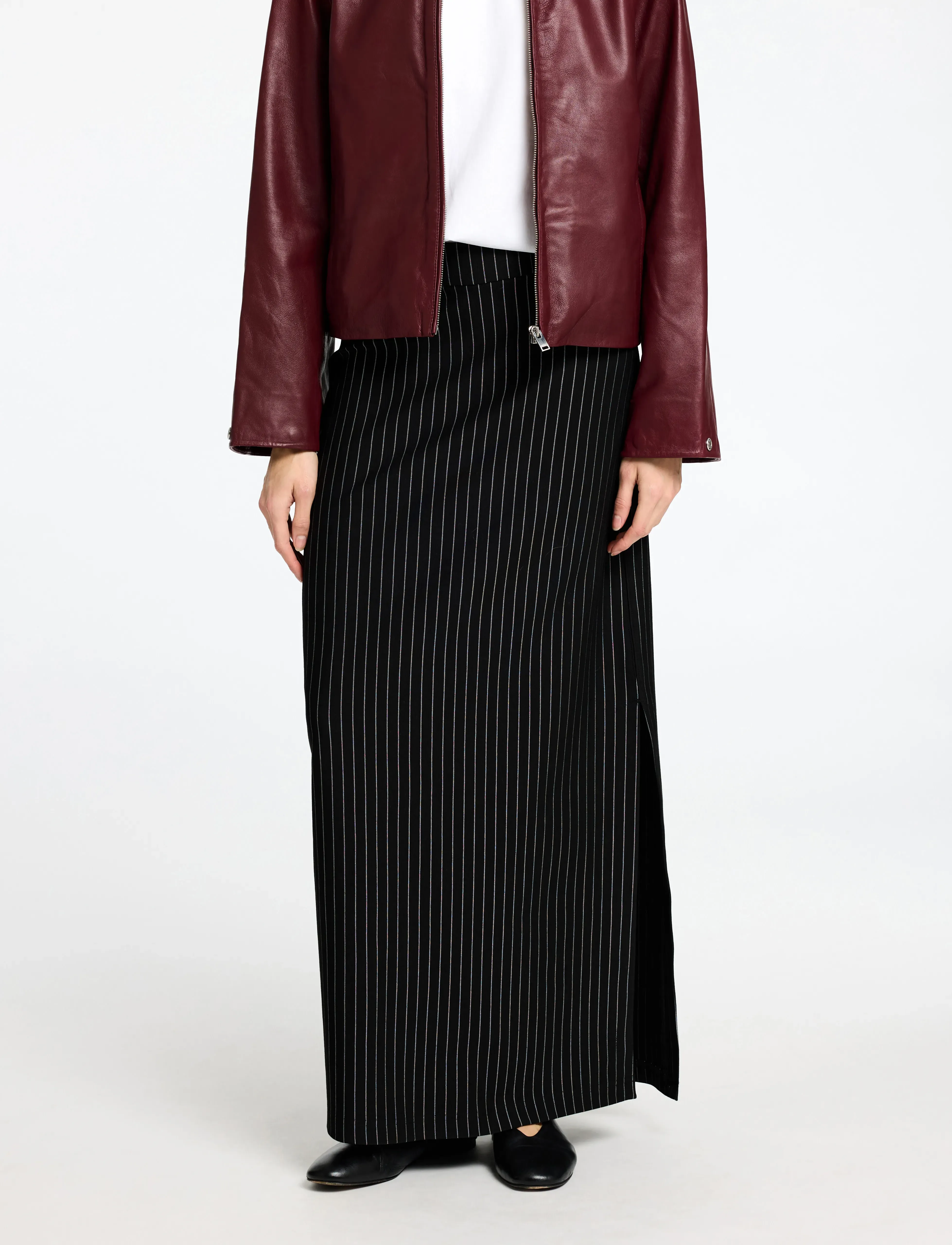 Selected - SLFPENNIE HW ANKLE SKIRT - pencil skirts - black - 3