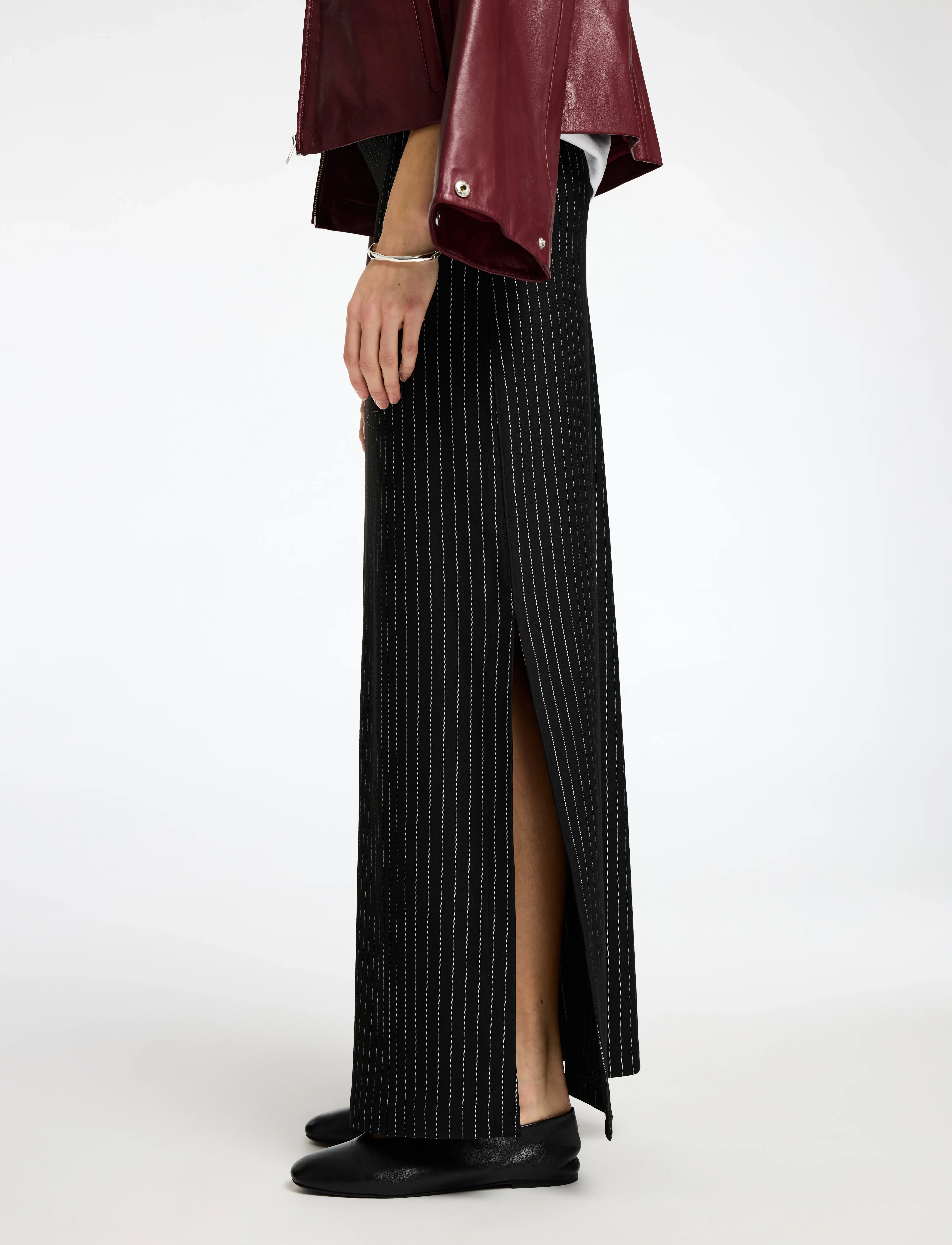 Selected - SLFPENNIE HW ANKLE SKIRT - pencil skirts - black - 5