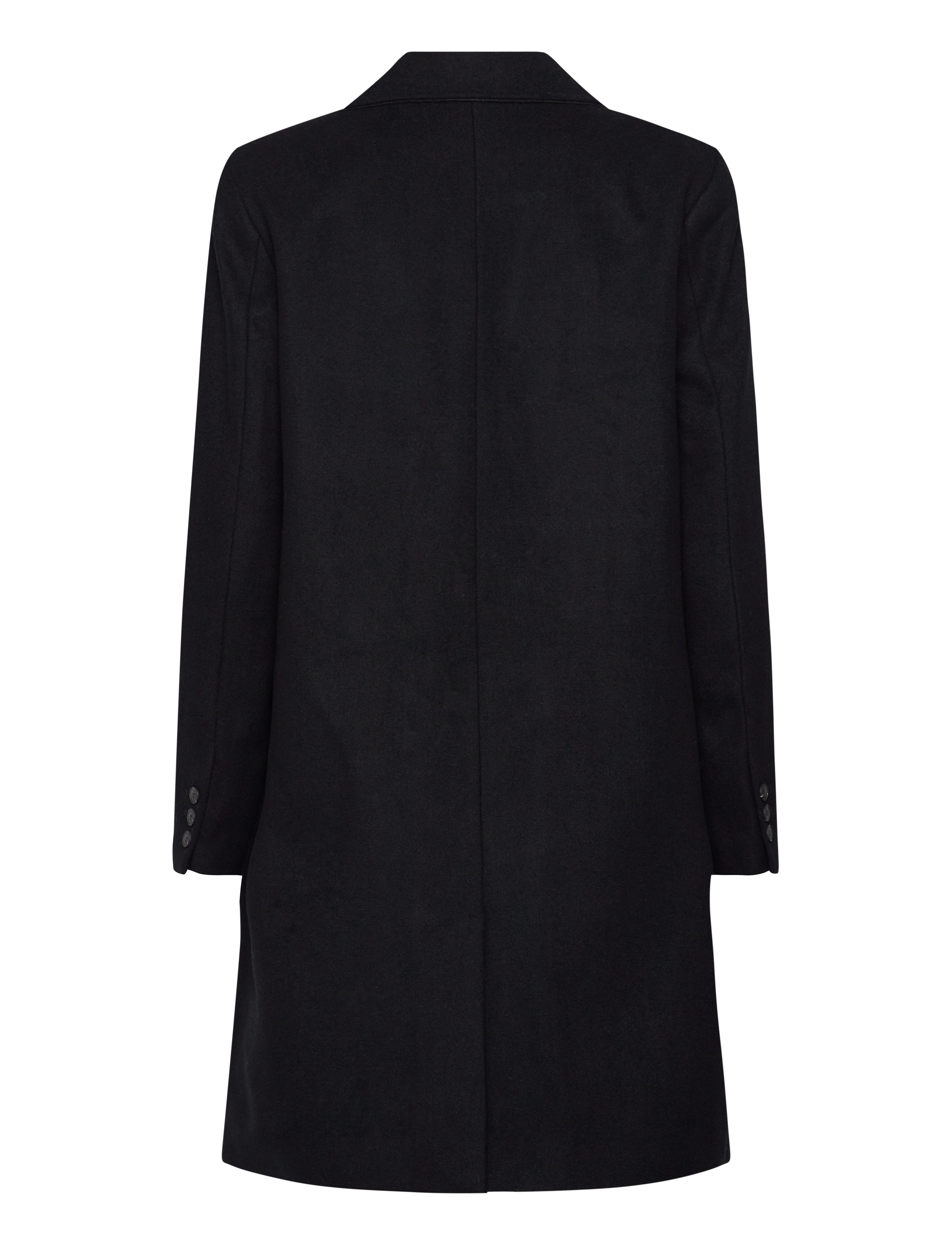 Selected - SLFNEW ALMA WOOL COAT NOOS - overtøj - black - 2