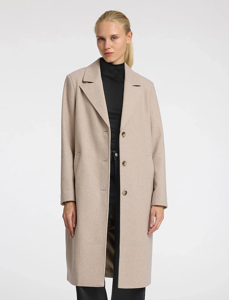 Selected - SLFNEW ALMA WOOL COAT NOOS - uldfrakker - sandshell - 0