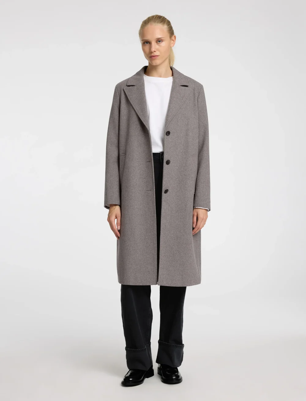 Selected - SLFNEW ALMA WOOL COAT NOOS - wool coats - steel gray - 5