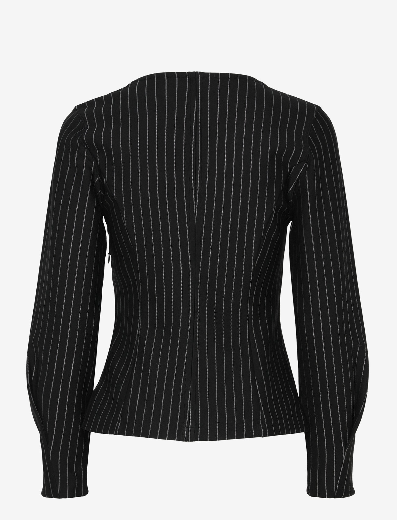 Selected - SLFPENNIE LS V-NECK TOP - langärmlige blusen - black - 2