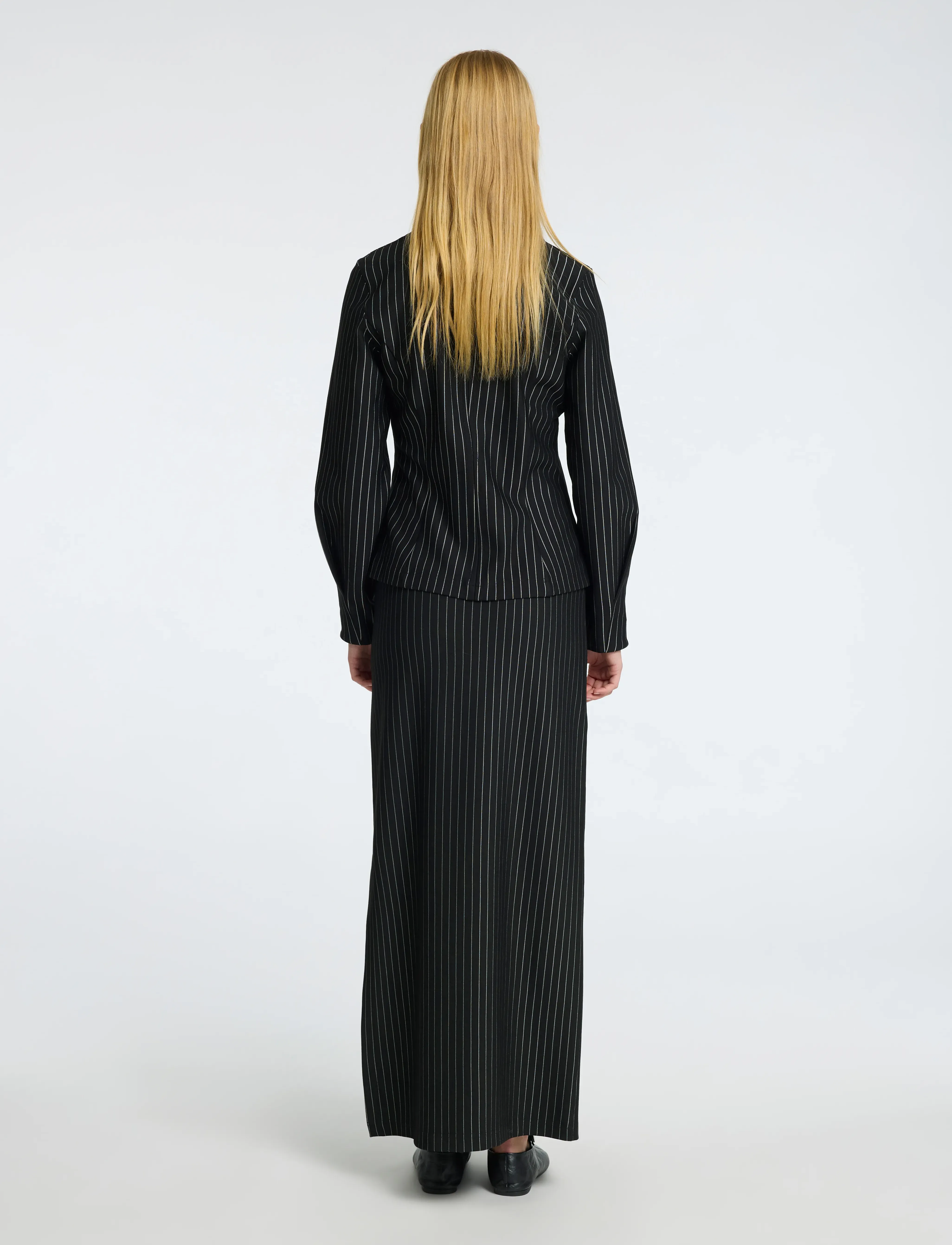 Selected - SLFPENNIE LS V-NECK TOP - langärmlige blusen - black - 3