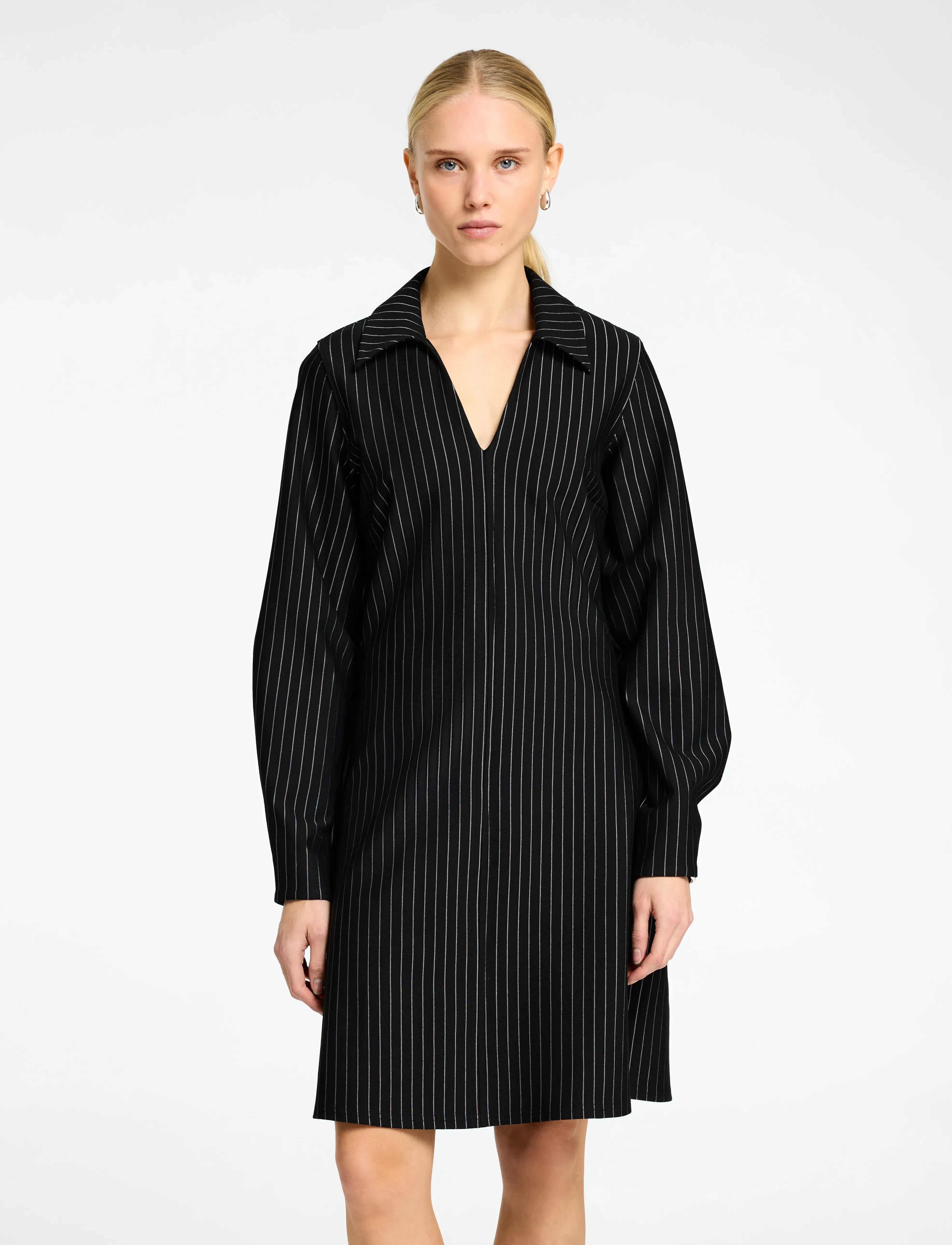 Selected SLFPENNIE LS SHORT DRESS - Särkkleidid - BLACK / black