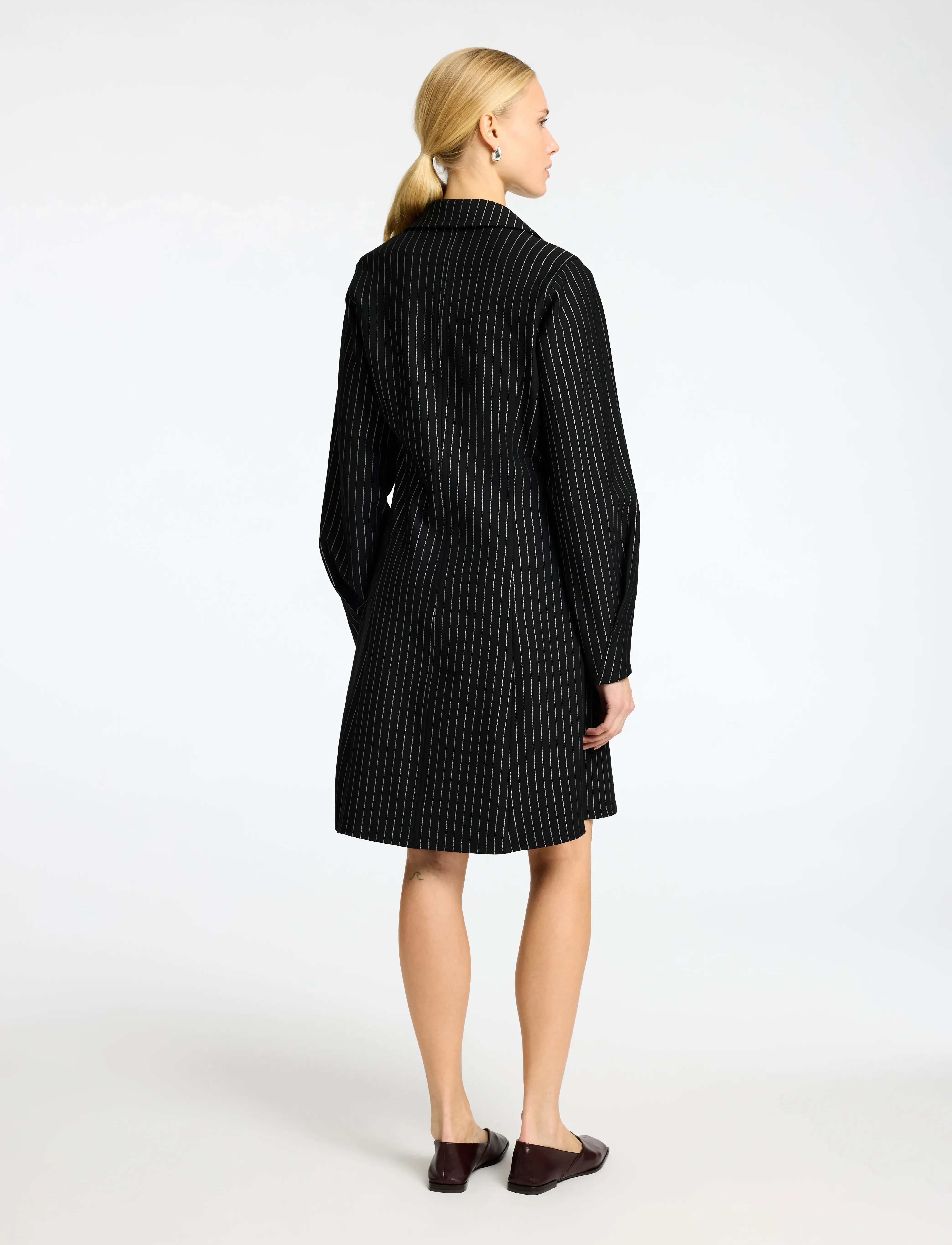 Selected - SLFPENNIE LS SHORT DRESS - hemdkleider - black - 2