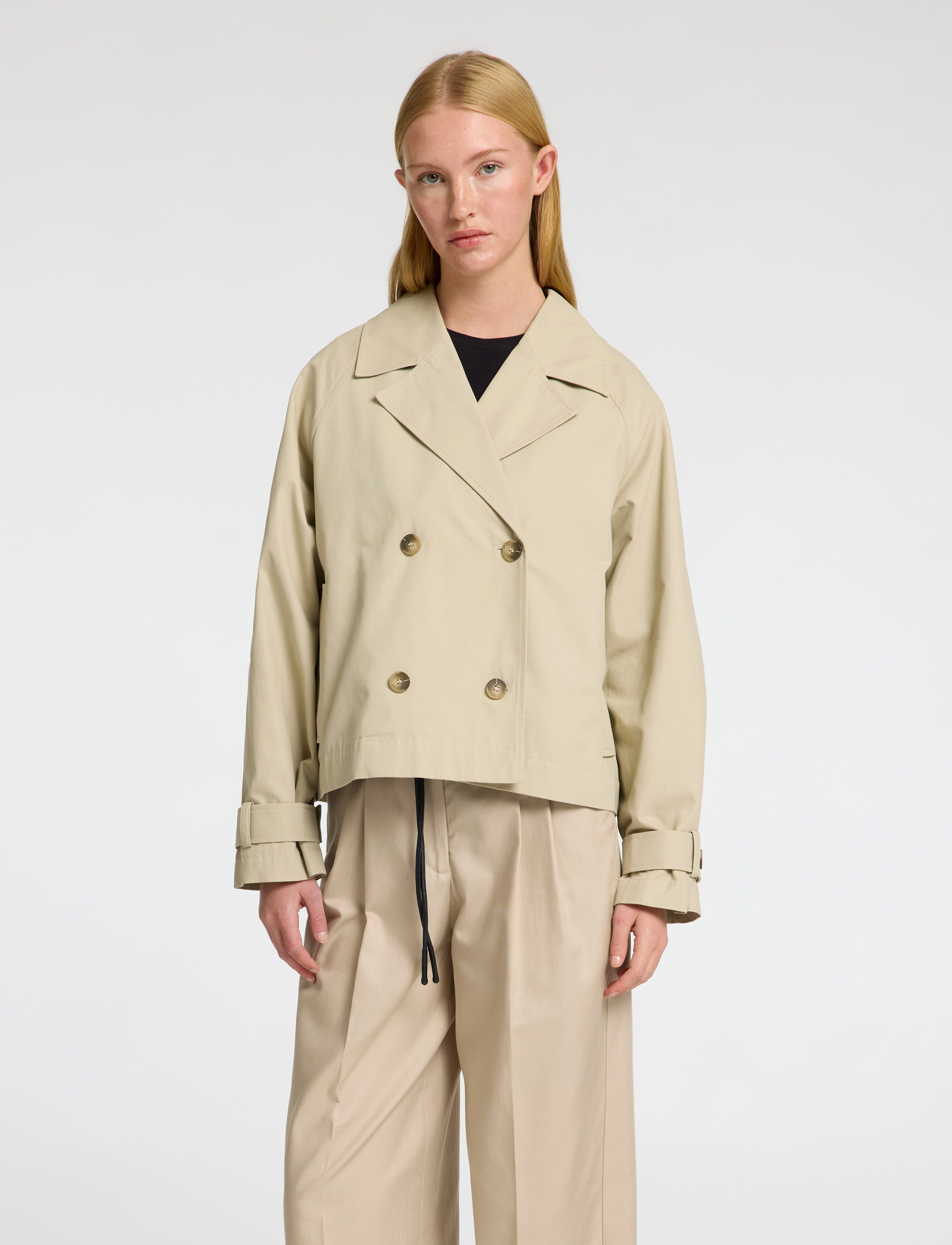 Selected Slfcilo Short Trenchcoat Noos, 42, Cream, Frakker > Trenchcoats, Dame