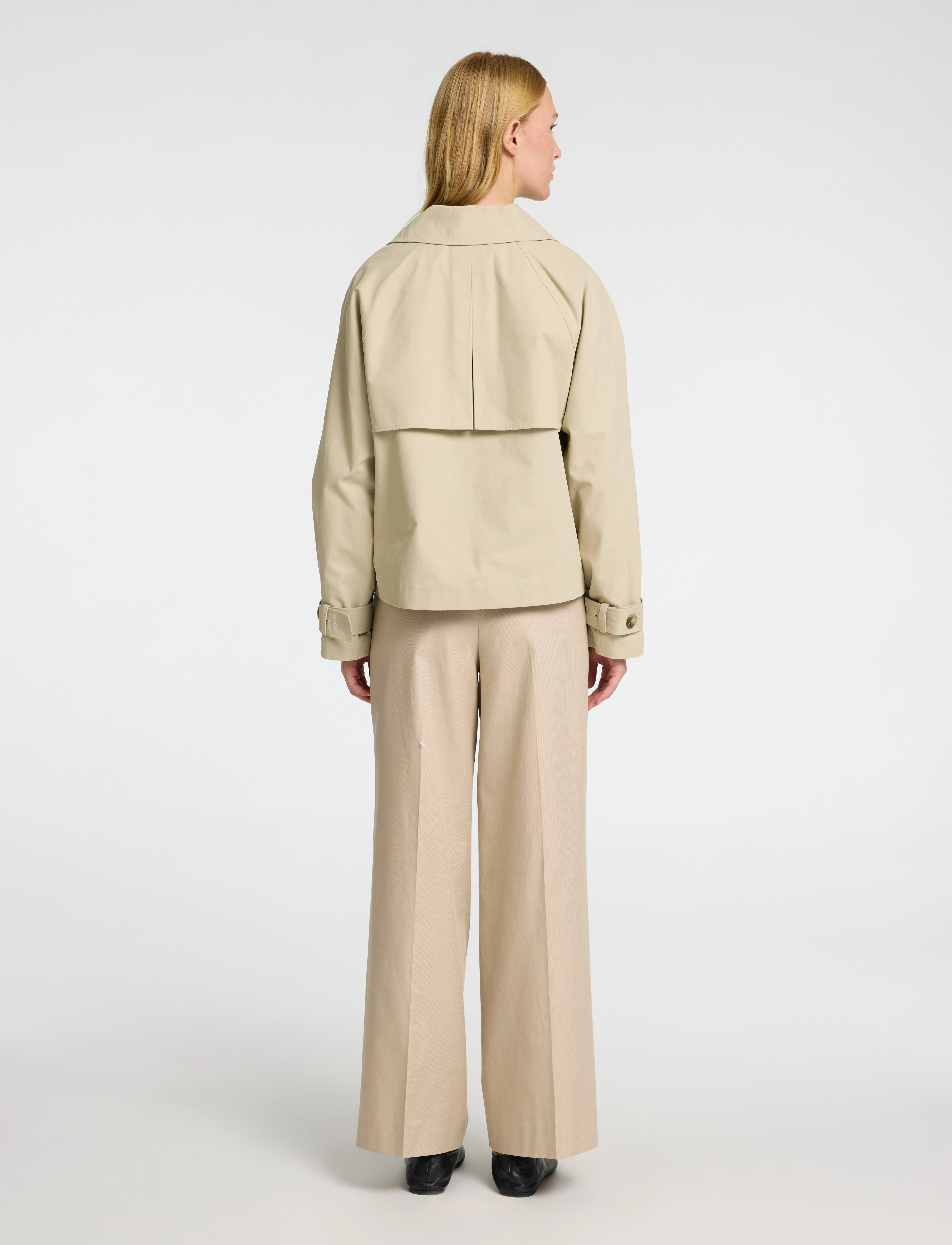 Selected - SLFCILO SHORT TRENCHCOAT NOOS - island fossil - 2