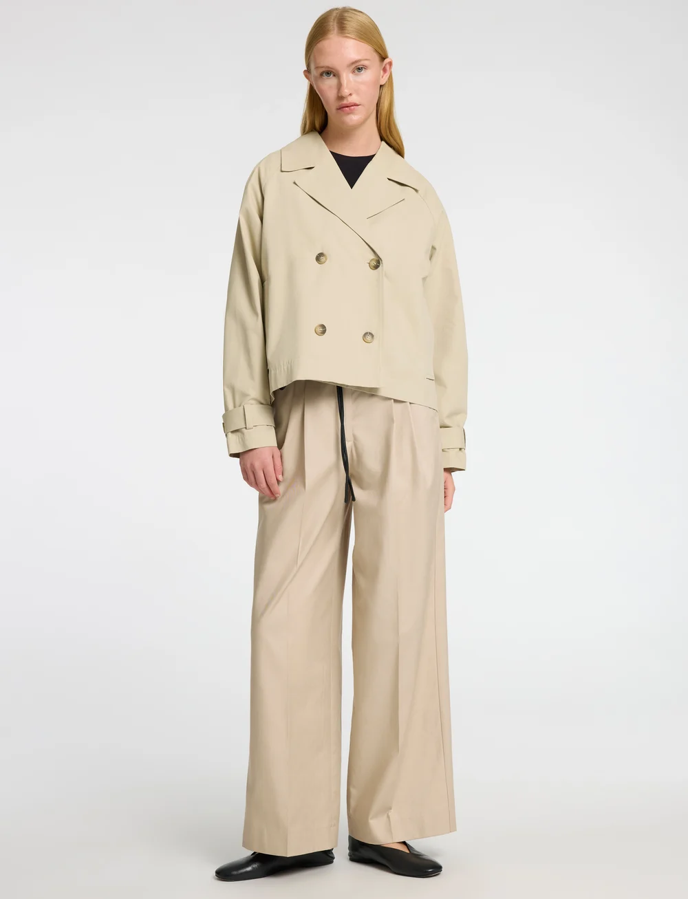 Selected - SLFCILO SHORT TRENCHCOAT NOOS - utility jakid - island fossil - 3