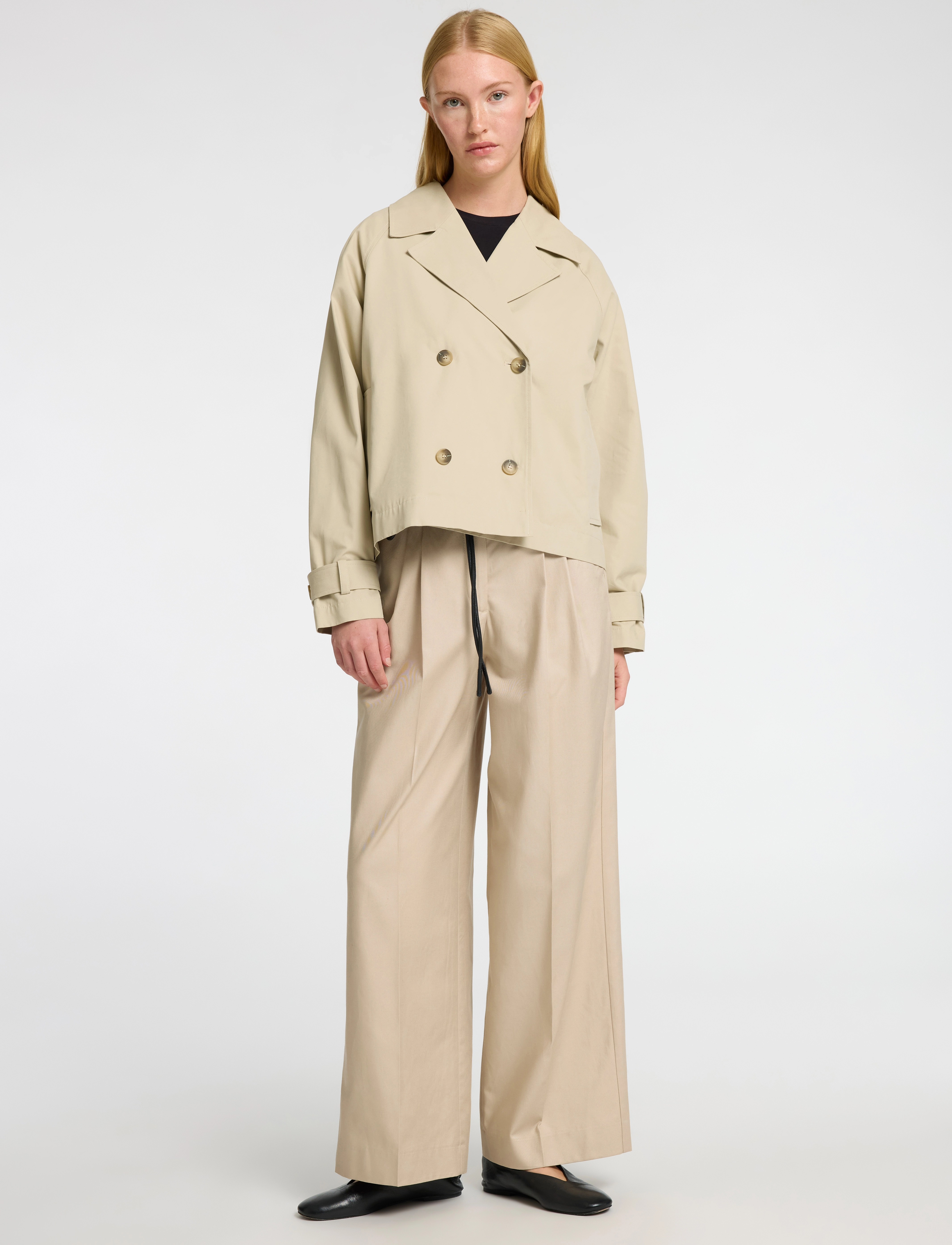 Selected - SLFCILO SHORT TRENCHCOAT NOOS - island fossil - 3