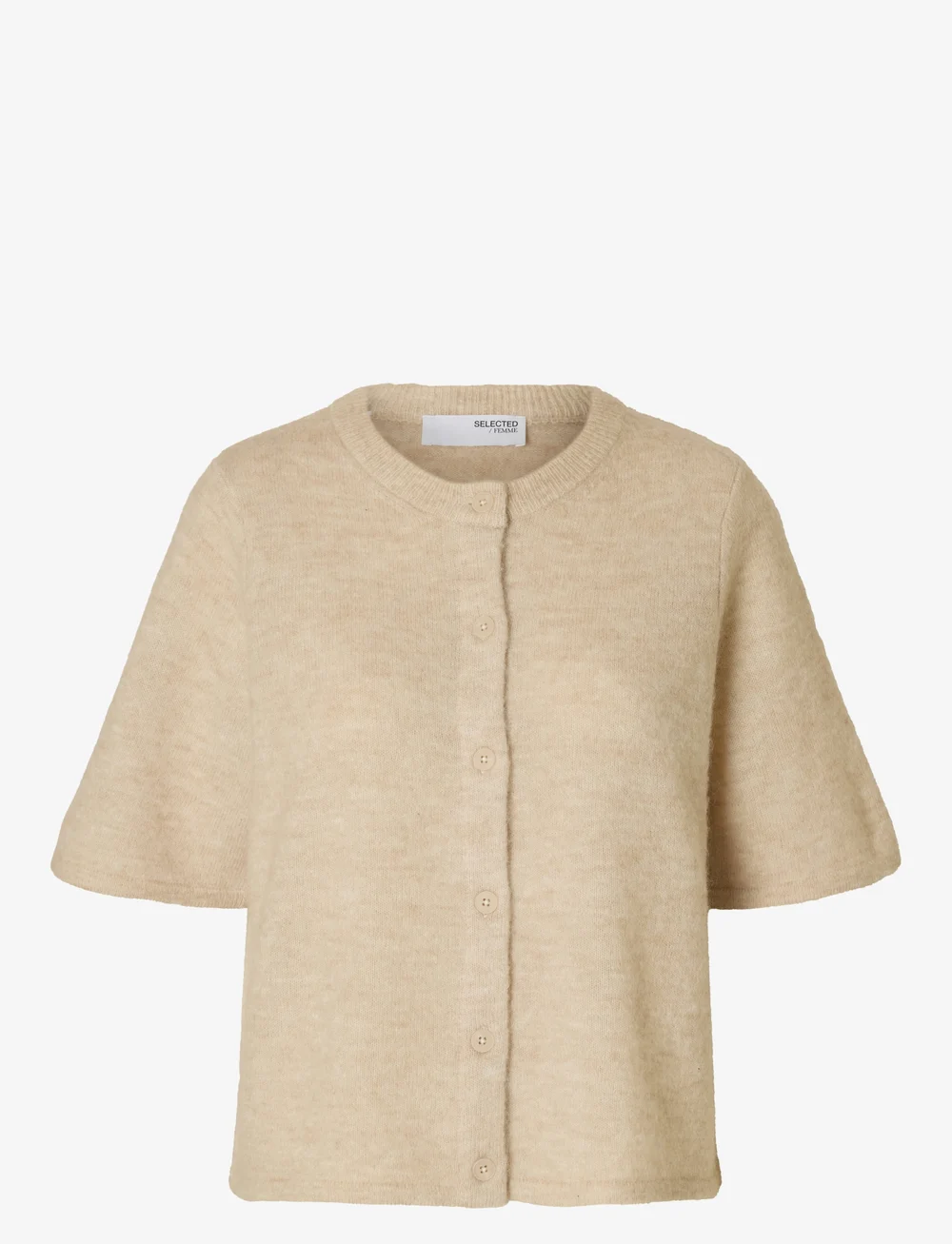 Selected - SLFLULU 2/4 KNIT CARDIGAN NOOS - kardiganid - birch - 1