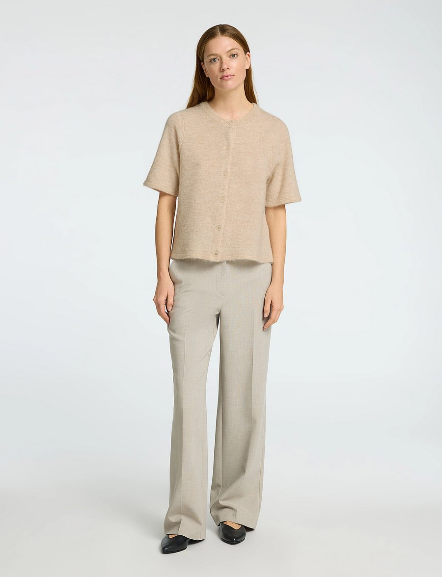Selected - SLFLULU 2/4 KNIT CARDIGAN NOOS - strickjacken - birch - 0