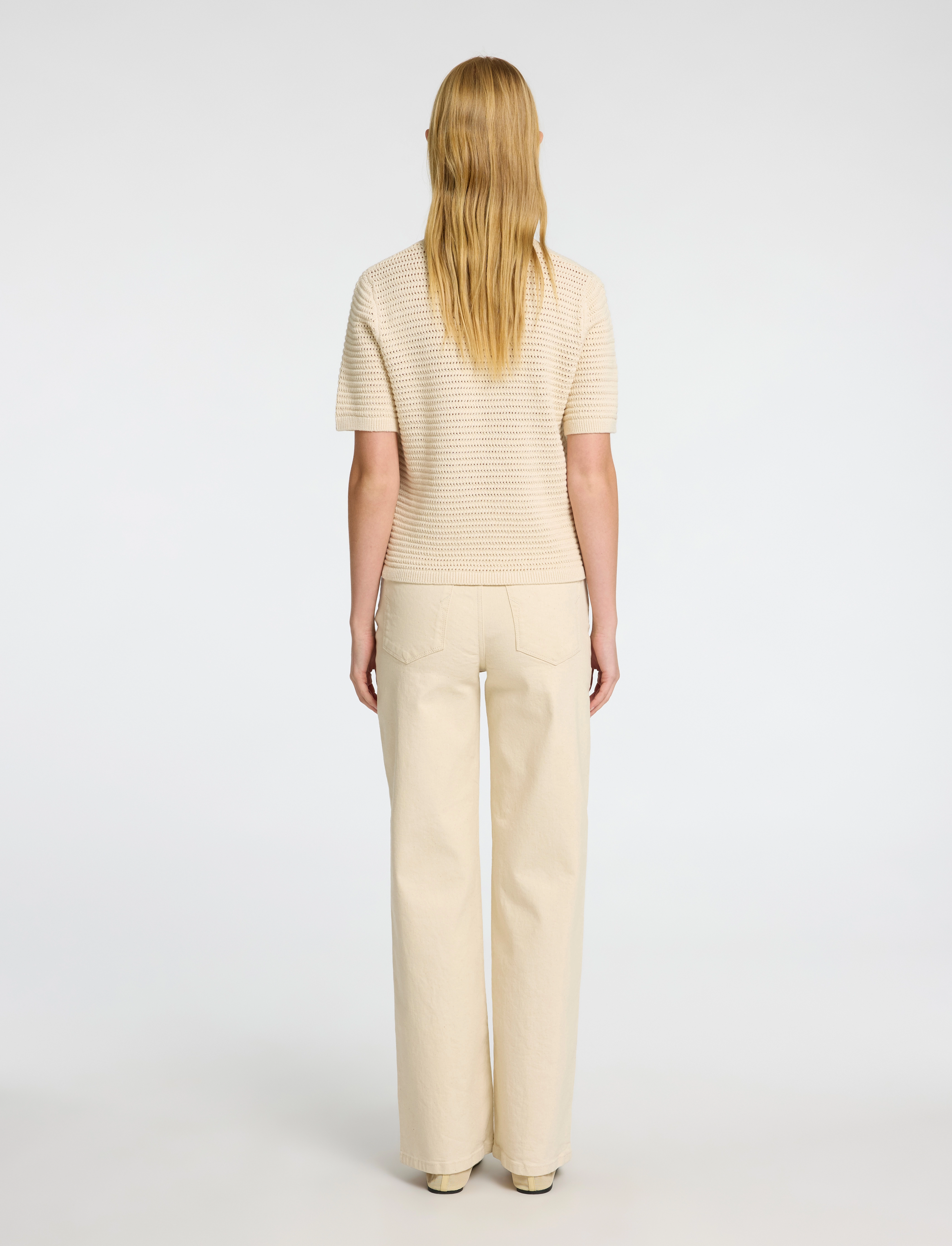 Selected - SLFVINNA SS STRUCTURE KNIT O-NECK NOOS - pullover - birch - 2