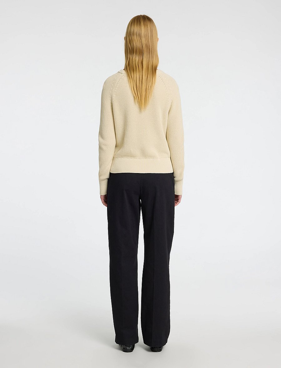 Selected - SLFBIRLA LS KNIT SHORT O-NECK - stickade tröjor - birch - 2