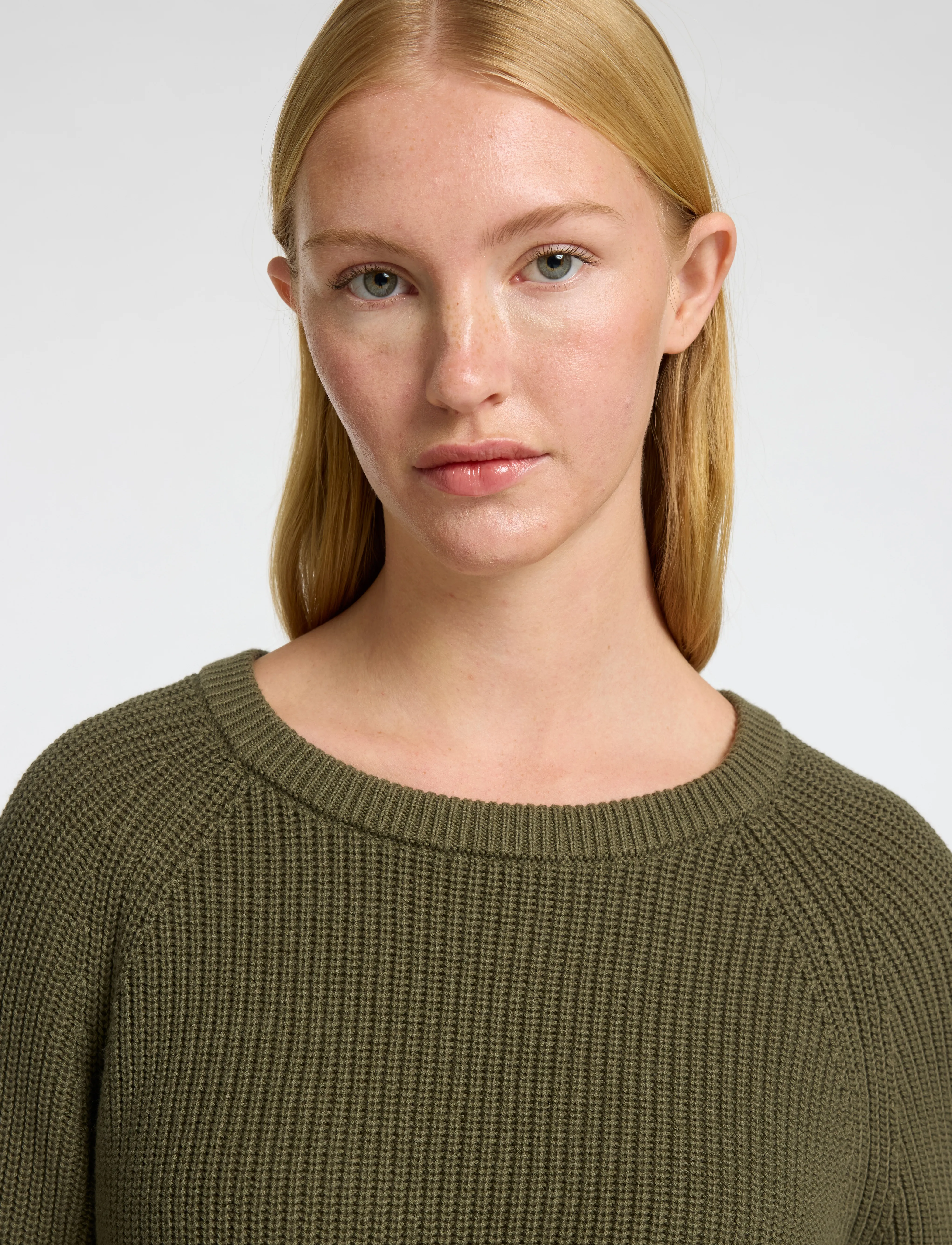Selected - SLFBIRLA LS KNIT SHORT O-NECK - pulls - kalamata - 3