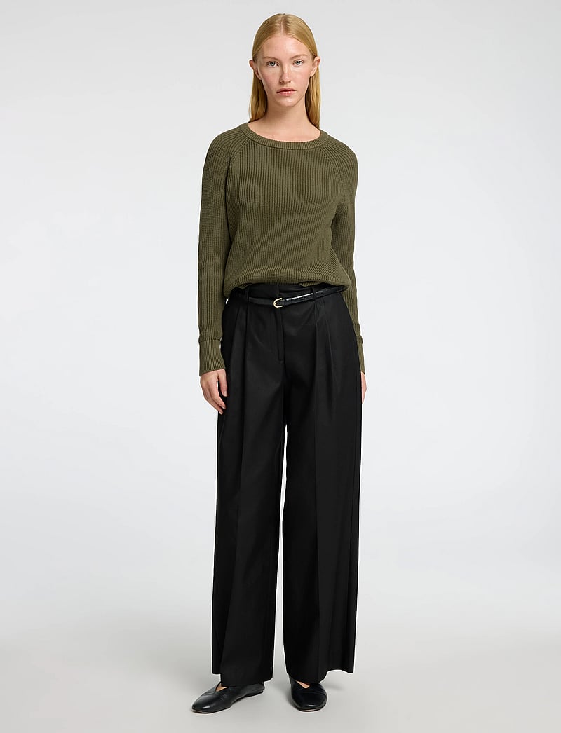 Selected - SLFBIRLA LS KNIT SHORT O-NECK - neulepuserot - kalamata - 4