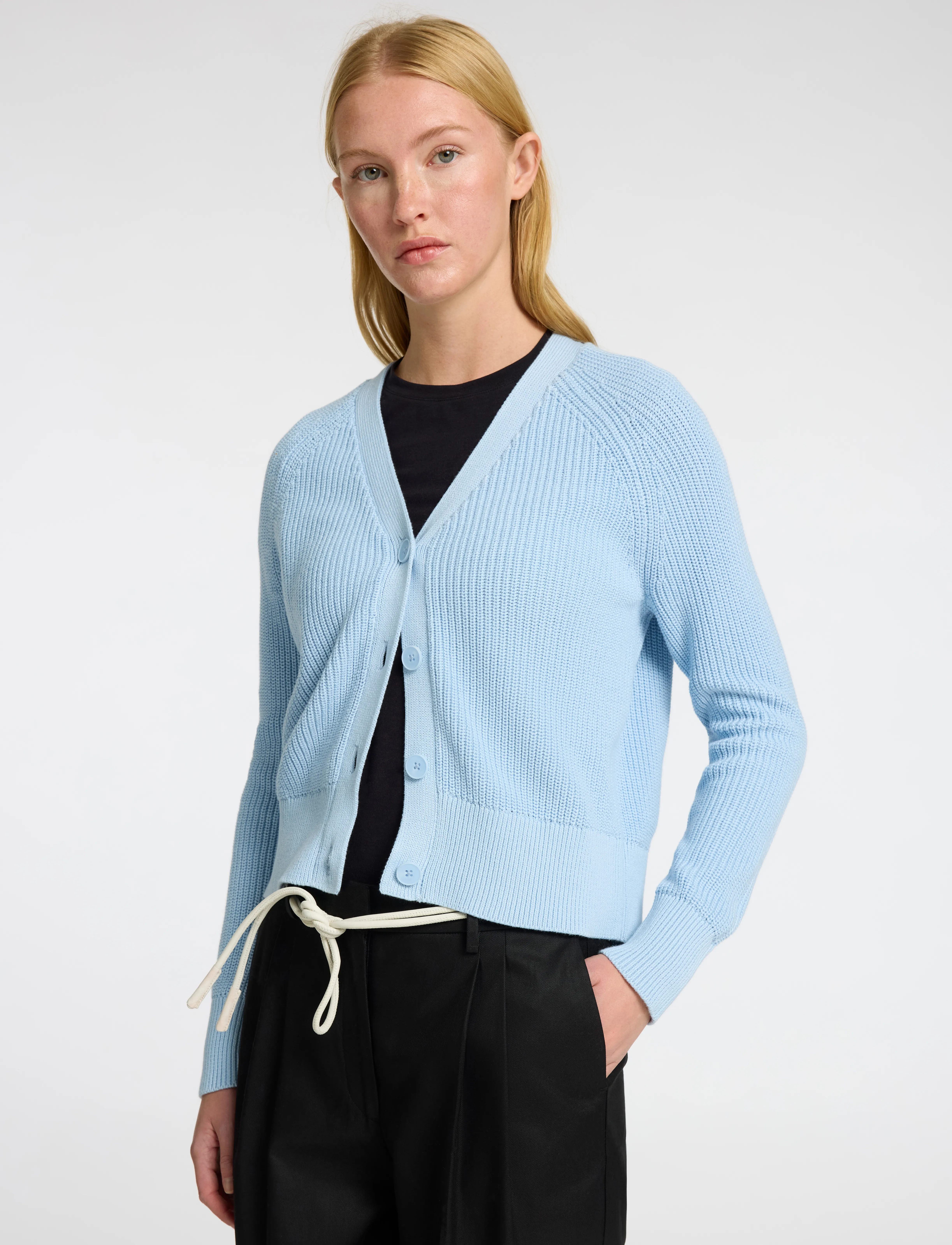 Selected - SLFBIRLA LS KNIT SHORT CARDIGAN - strickjacken - cashmere blue - 3
