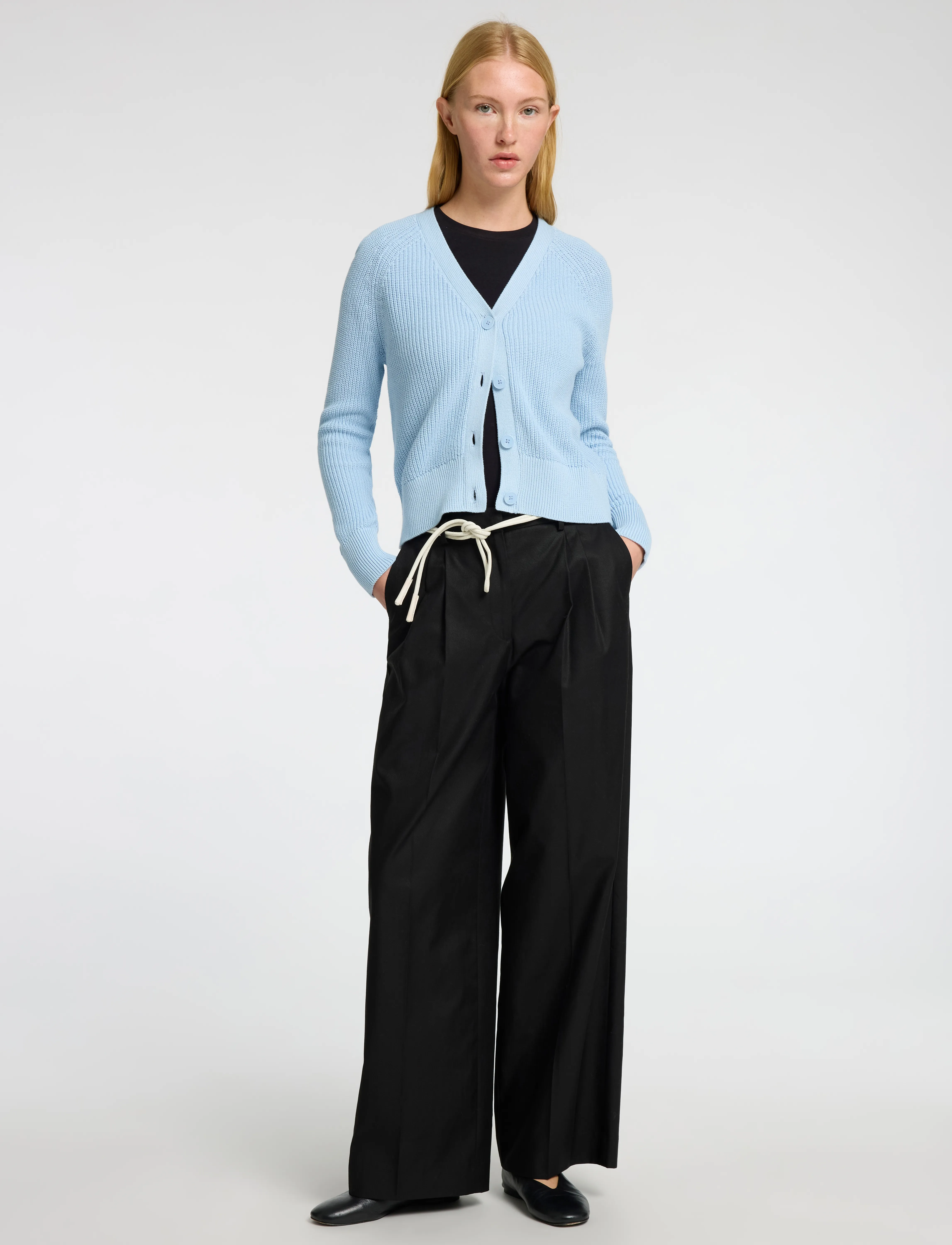 Selected - SLFBIRLA LS KNIT SHORT CARDIGAN - strickjacken - cashmere blue - 4