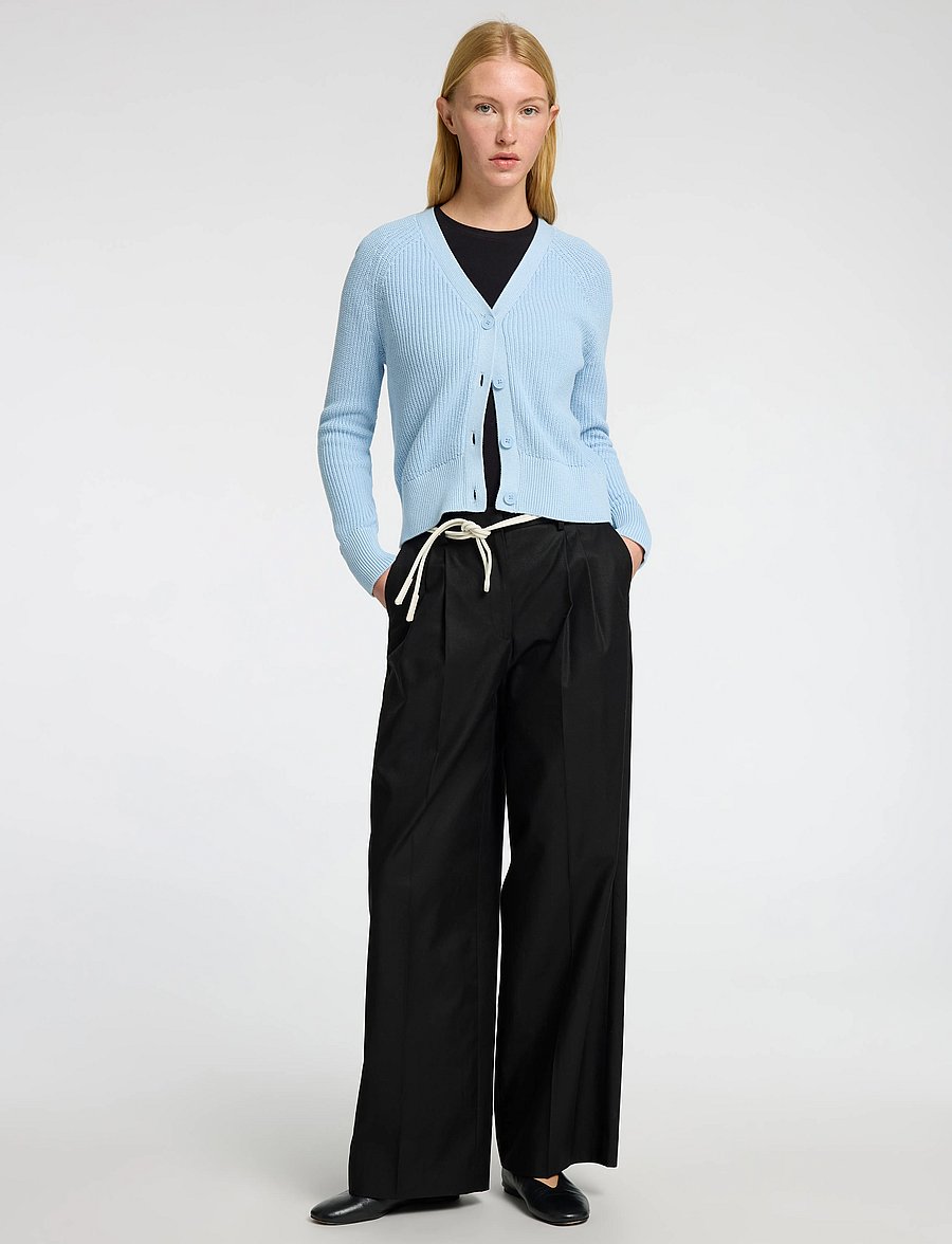 Selected - SLFBIRLA LS KNIT SHORT CARDIGAN - strickjacken - cashmere blue - 4