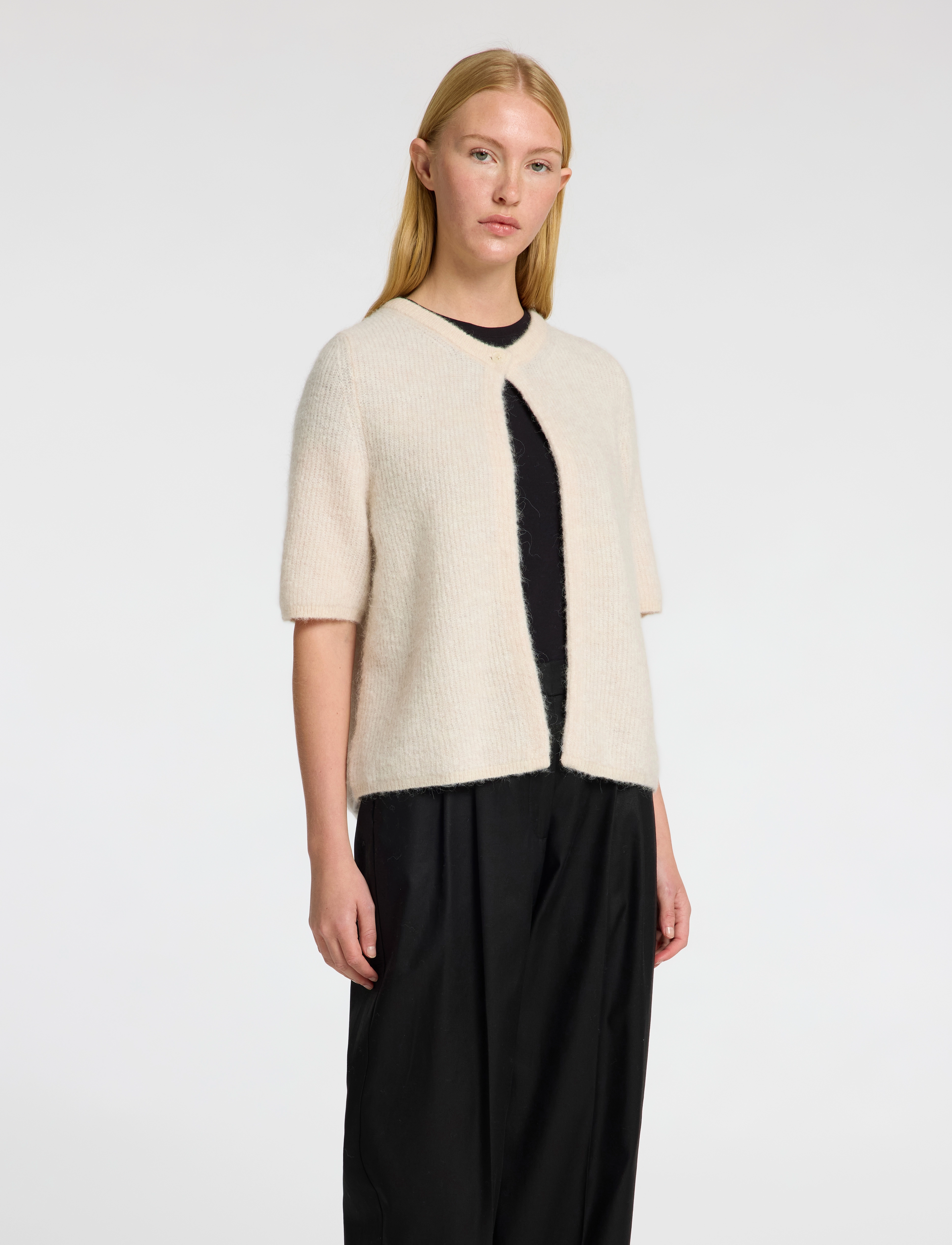 Slfsia Ras 2/4 Rib Knit Cardigan Noos