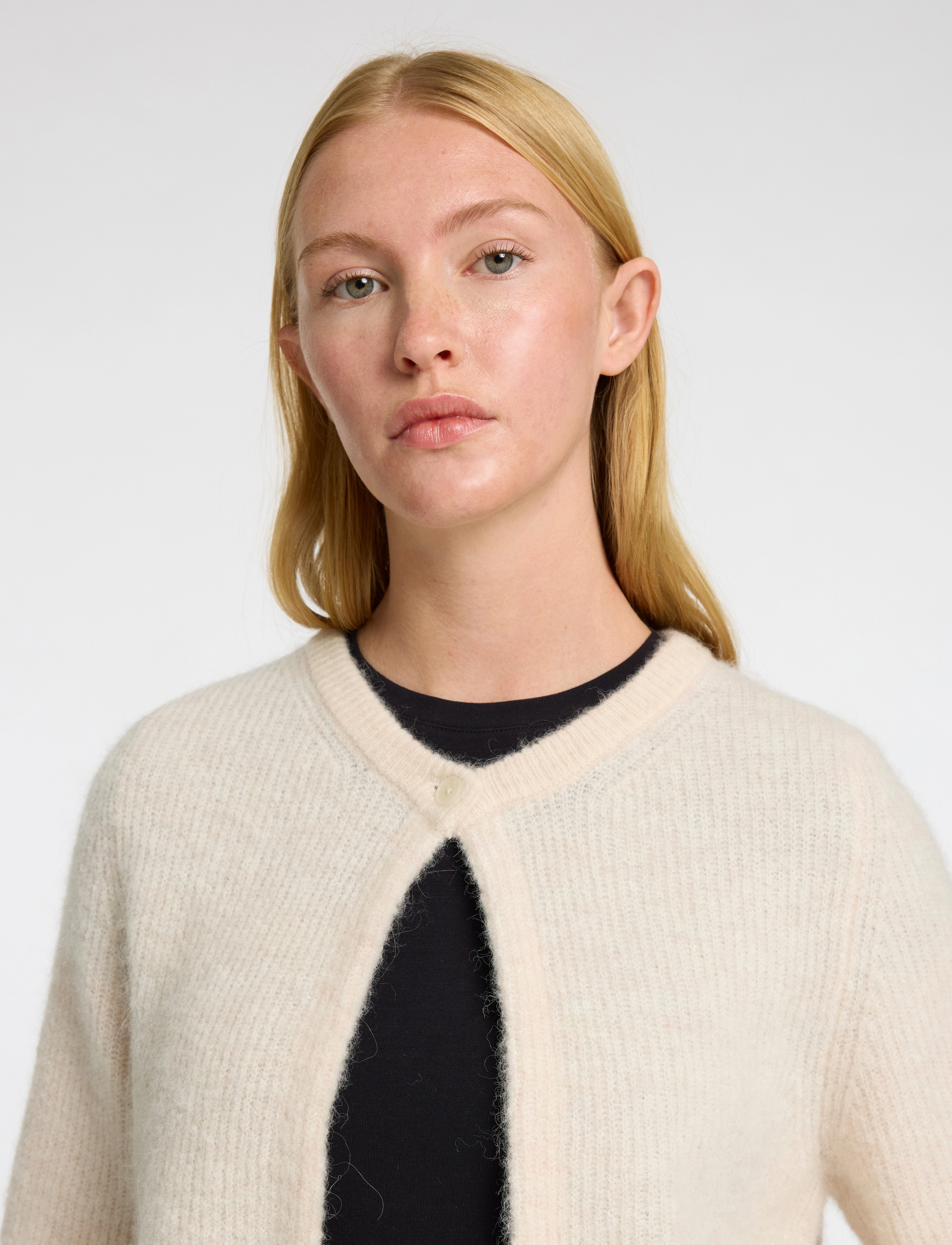 Slfsia Ras 2/4 Rib Knit Cardigan Noos 3