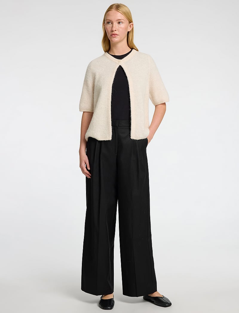 Selected - SLFSIA RAS 2/4 RIB KNIT CARDIGAN NOOS - kardiganid - birch - 4