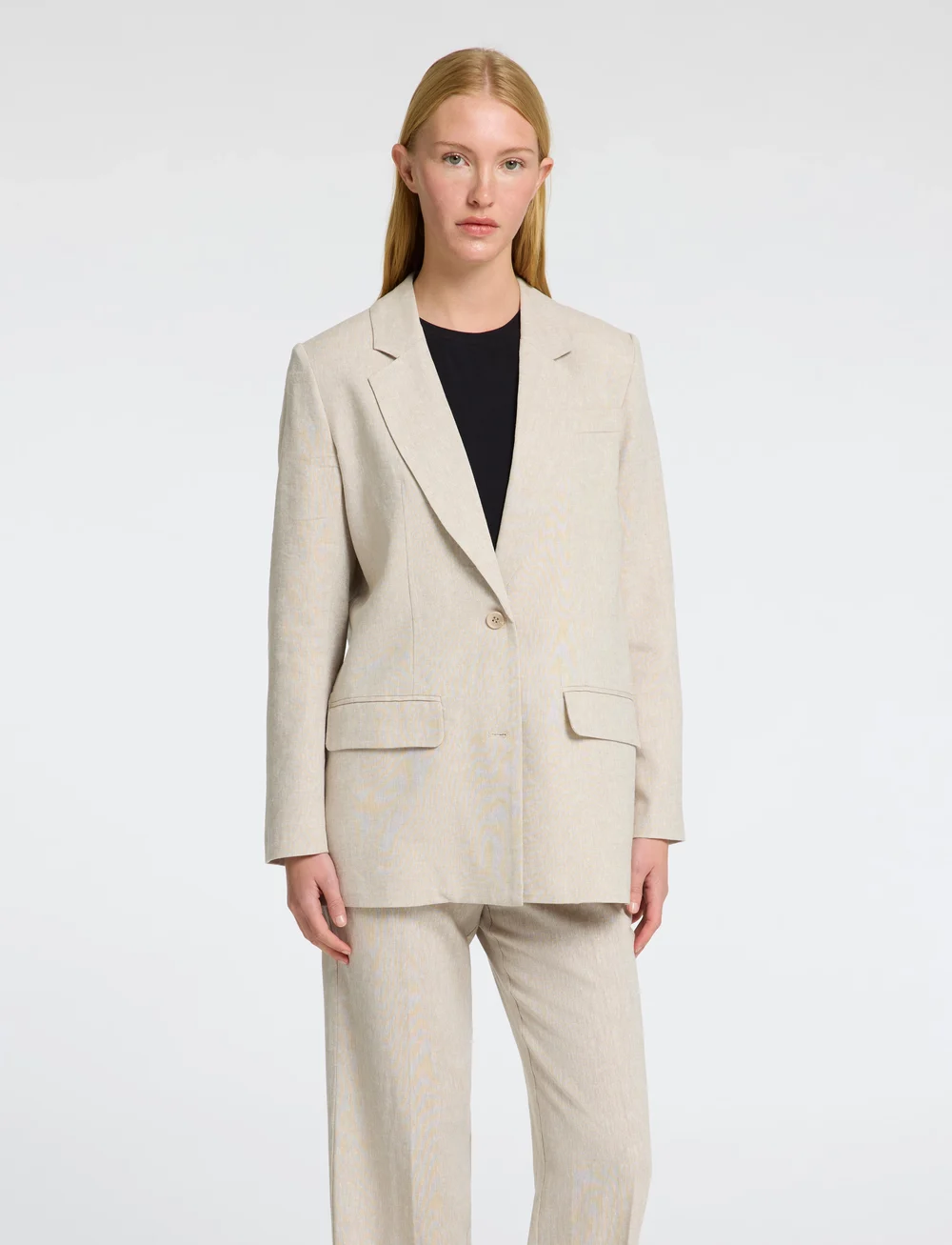 Selected - SLFTANIA-RITA LS RELAXED BLAZER NOOS - enkelknäppta kavajer - nomad - 0