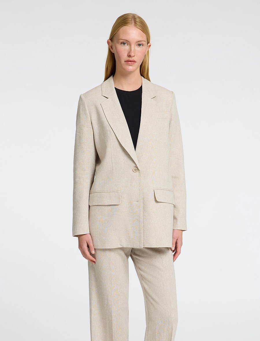 Selected - SLFTANIA-RITA LS RELAXED BLAZER NOOS - nomad - 0