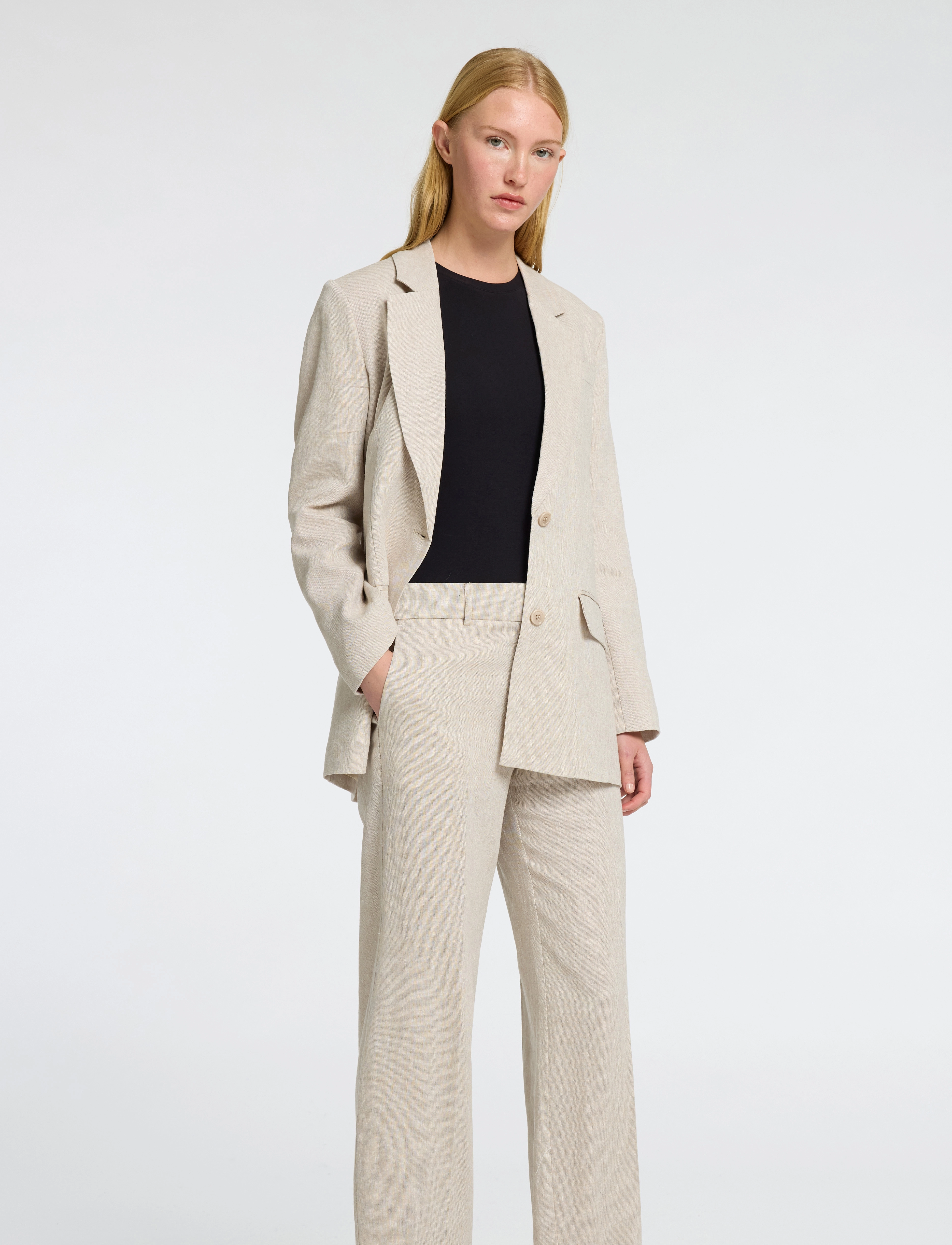 Selected - SLFTANIA-RITA LS RELAXED BLAZER NOOS - nomad - 3