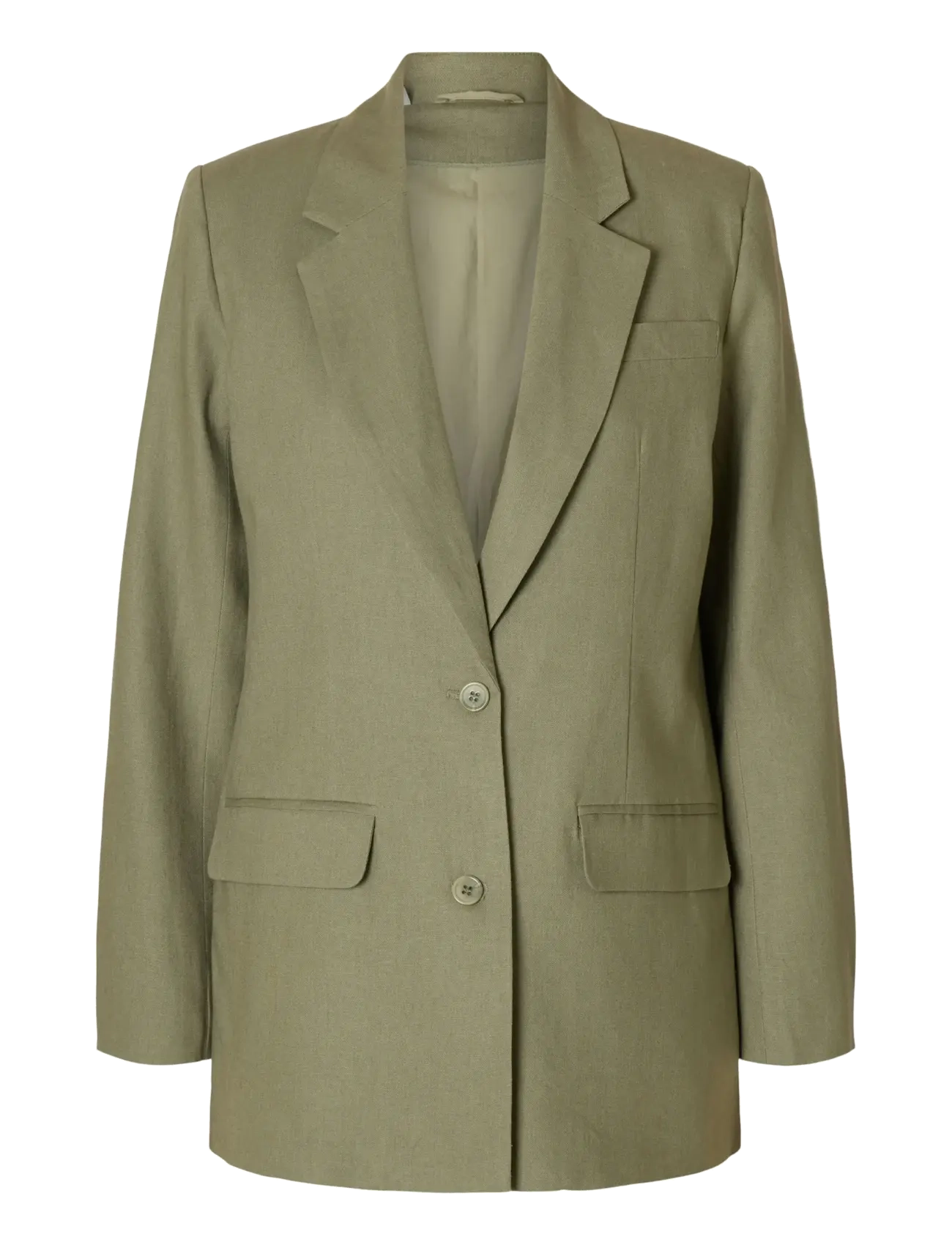 Selected SLFTANIA-RITA LS RELAXED BLAZER NOOS - Basplagg - VETIVER / khaki/green